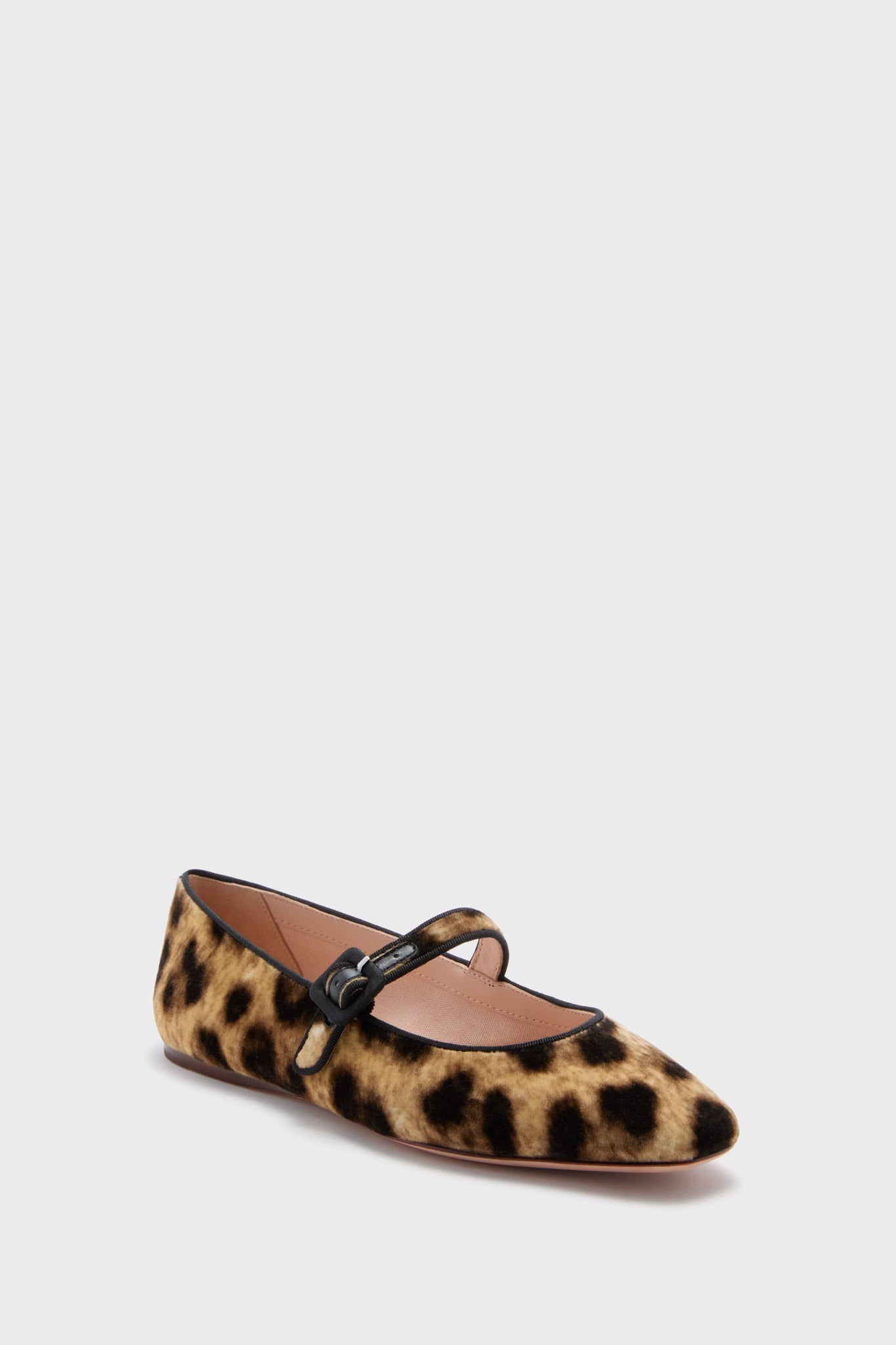 Loeffler Randall Leopard Printed Velvet Ginger Flats
