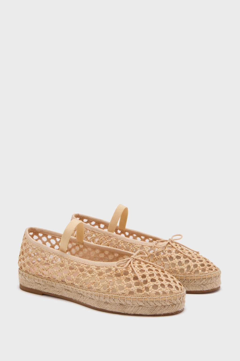 Loeffler Randall Natural Crochet Raffia Kayla Ballet Espadrilles