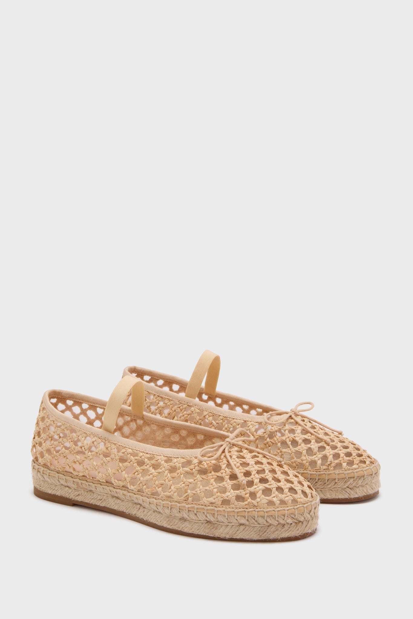 Loeffler Randall Natural Crochet Raffia Kayla Ballet Espadrilles