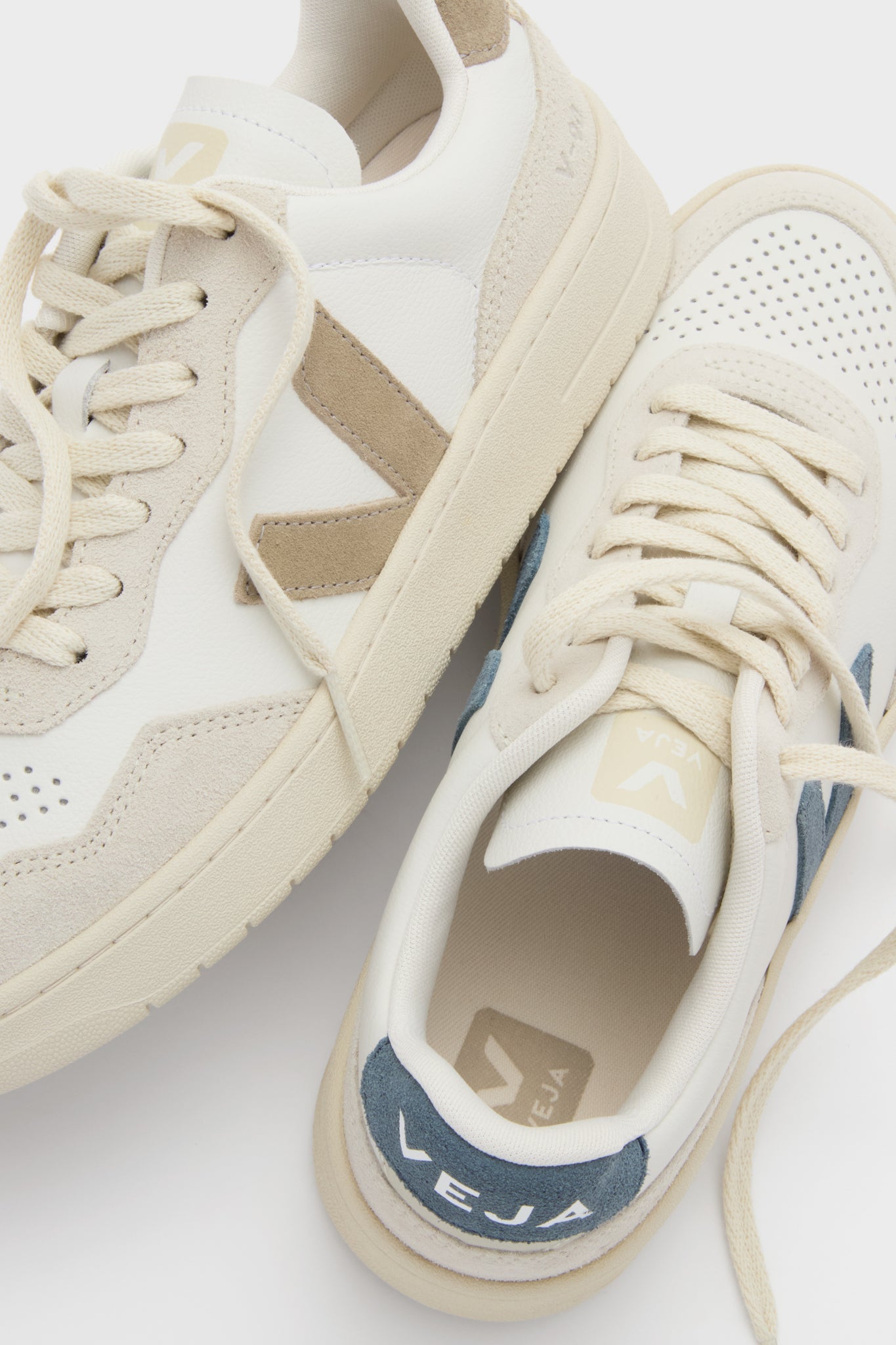 Veja White Taupe V-90 Sneakers