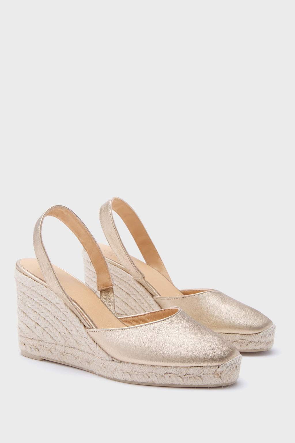 Castañer Oro Piel Carissa Wedge Espadrilles