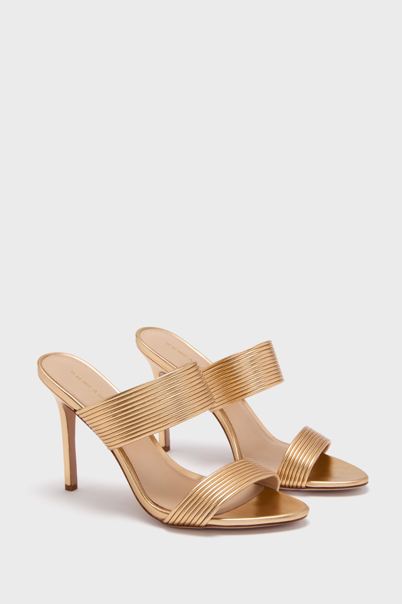 Veronica Beard Pale Gold Asha Mignon Heels