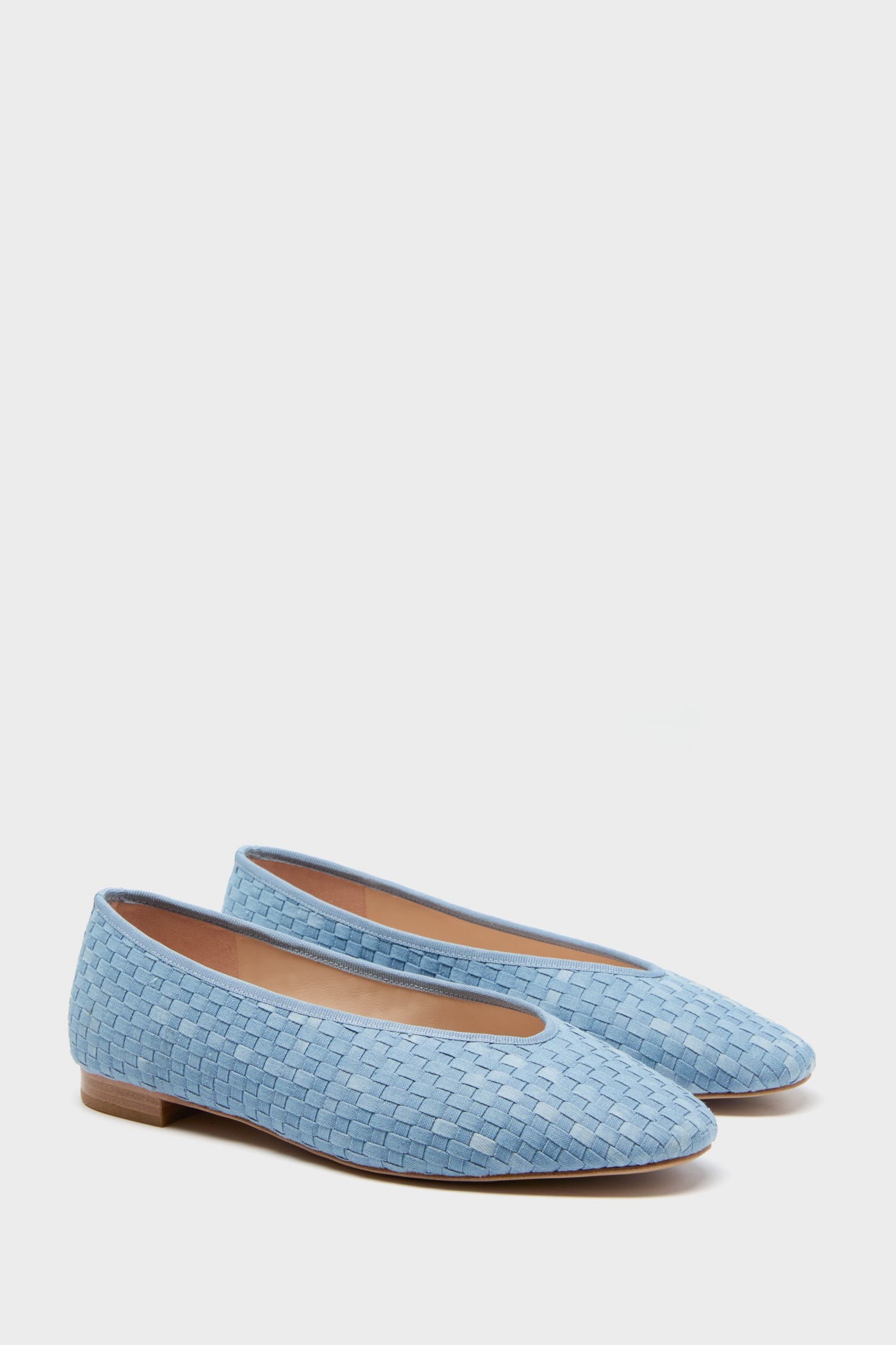  Light Woven Denim Nina Flats
