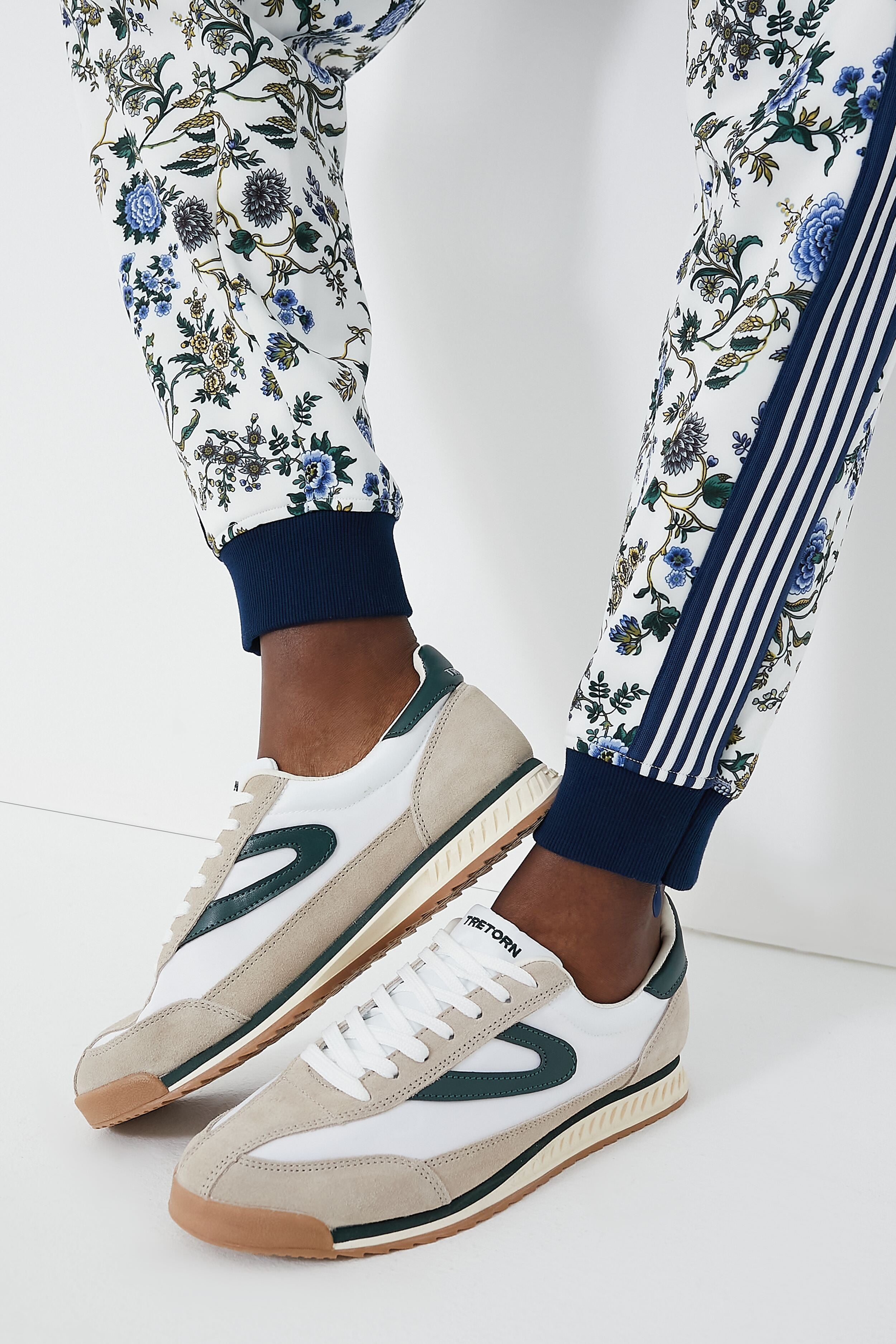 Tretorn White And Green Rawlins Sneakers