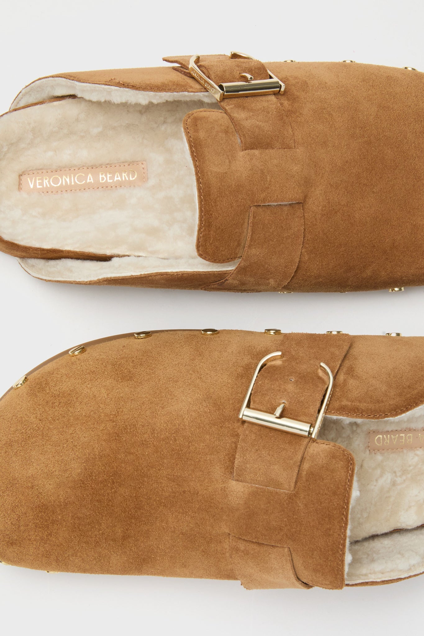 Veronica Beard Caramel Fern Slippers