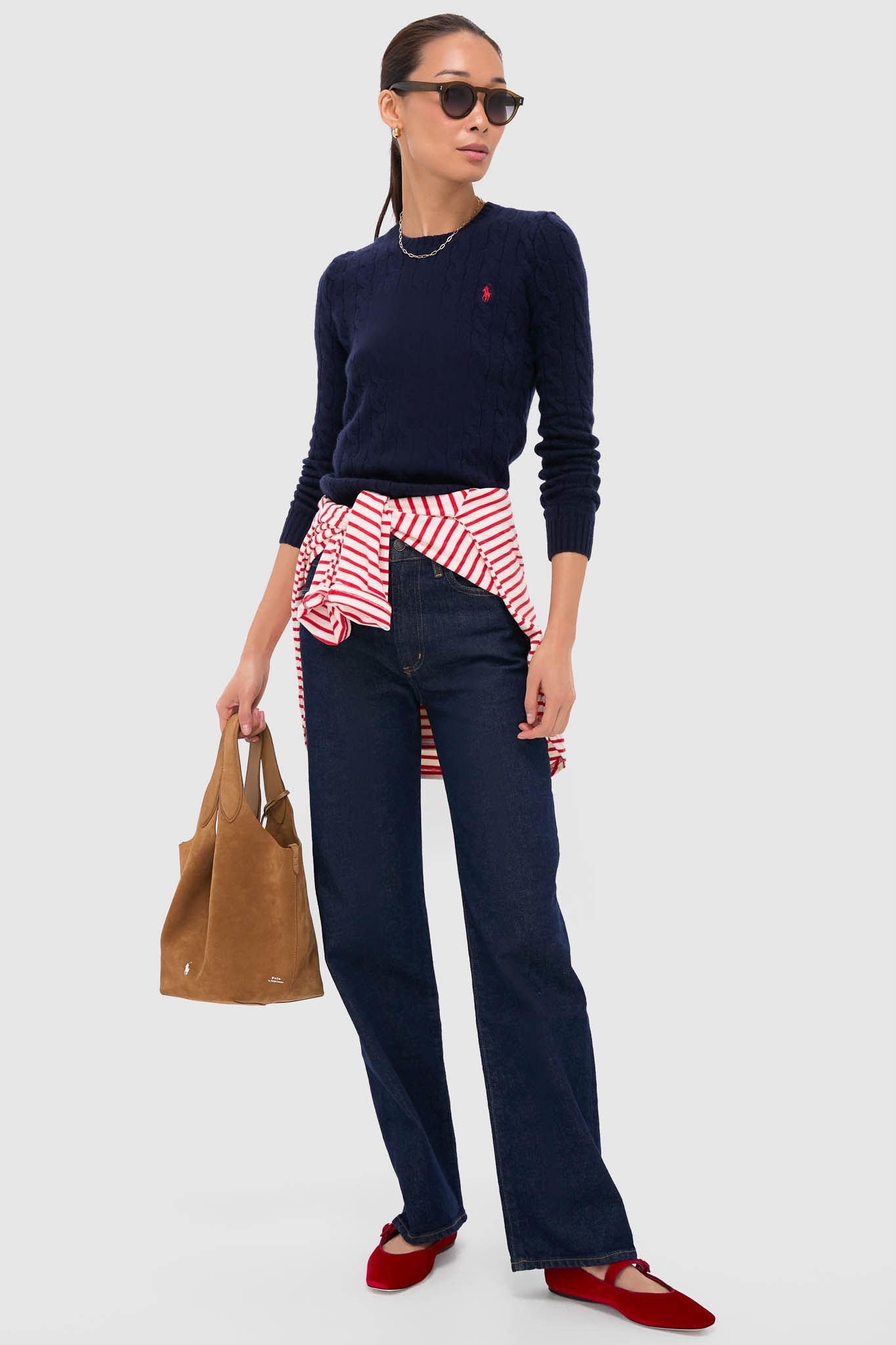 Loeffler Randall Red Velvet Ginger Mary Jane Flats