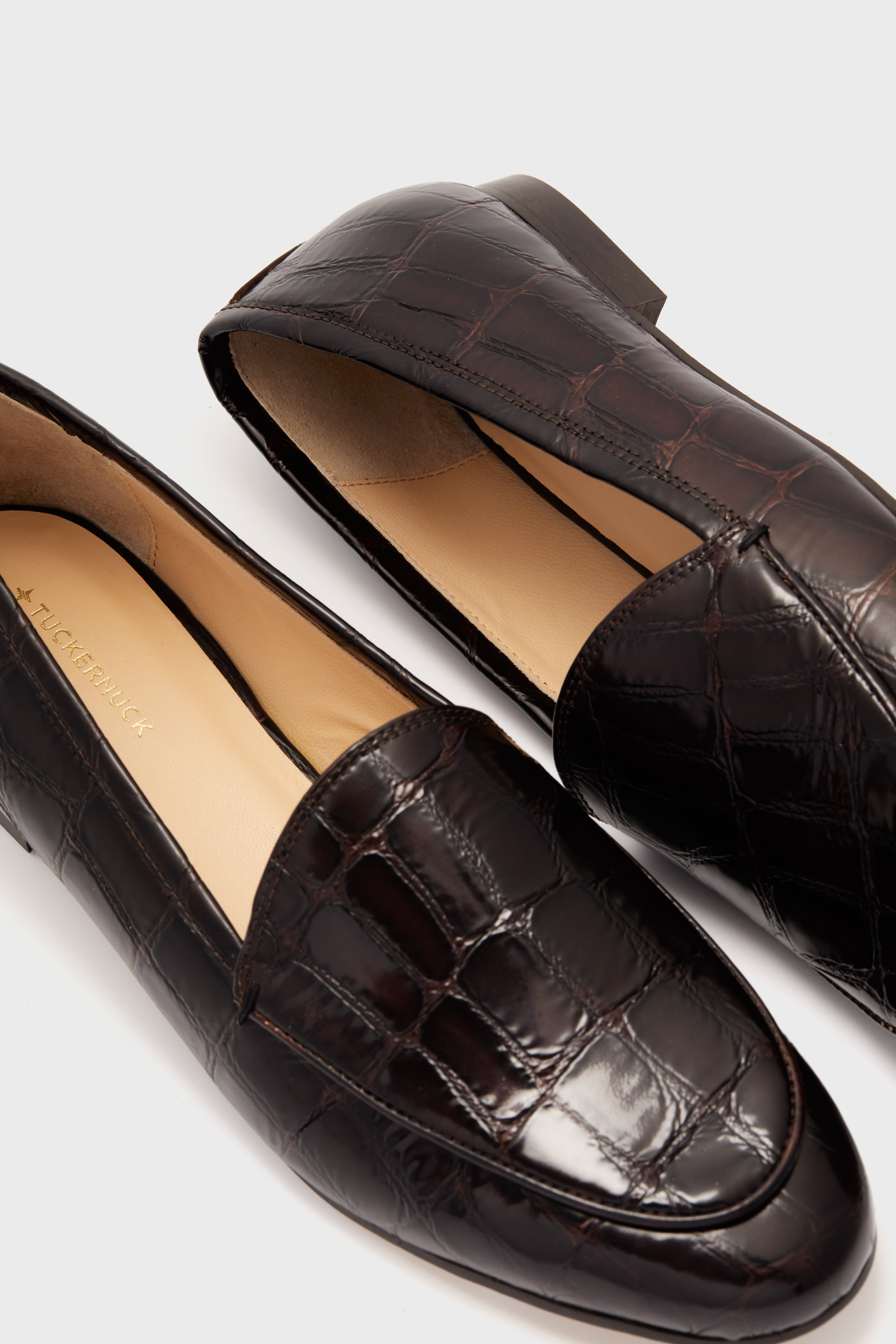  Dark Brown Croc Rowan Loafers