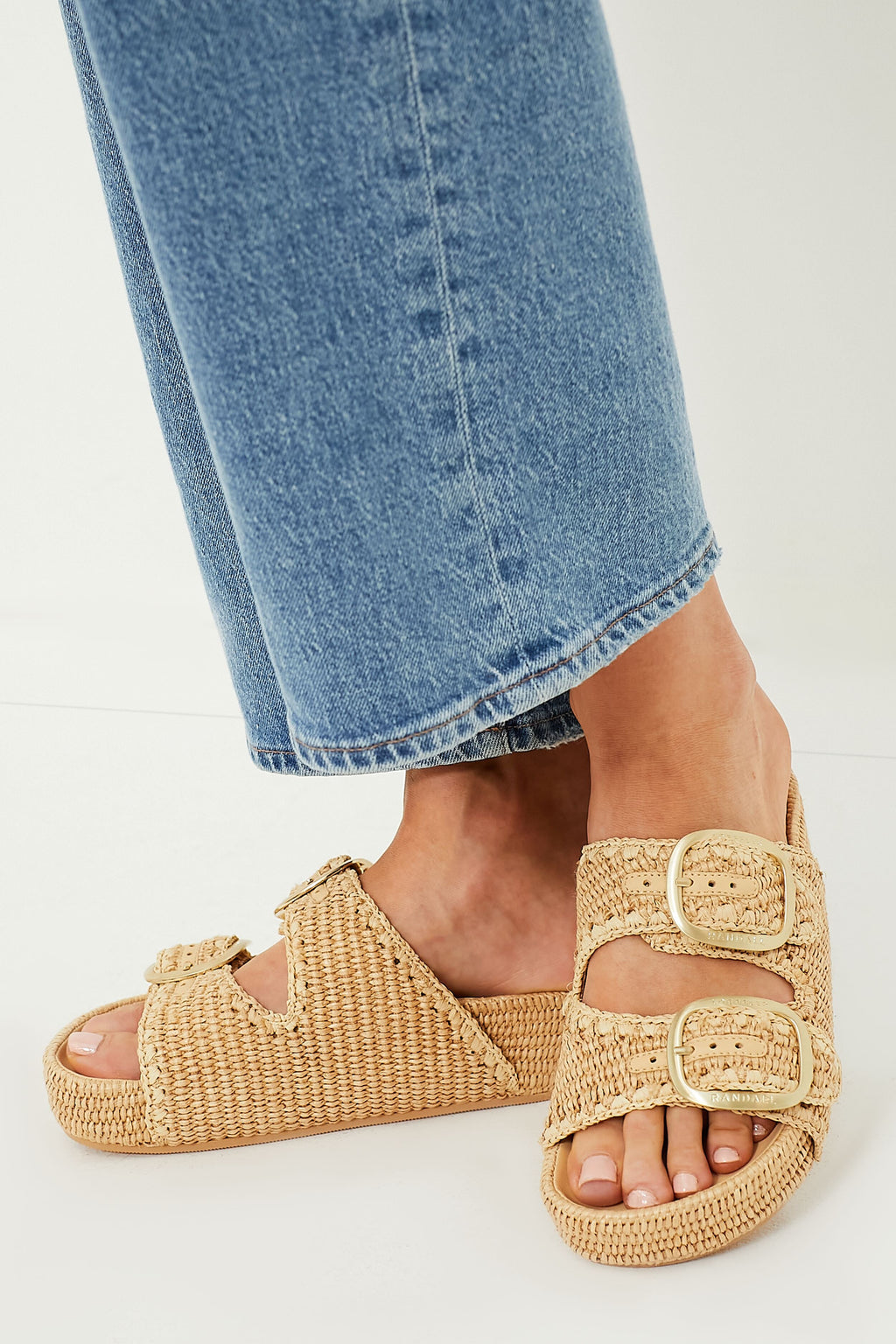 Loeffler Randall Natural Chunky Woven Raffia Sandals