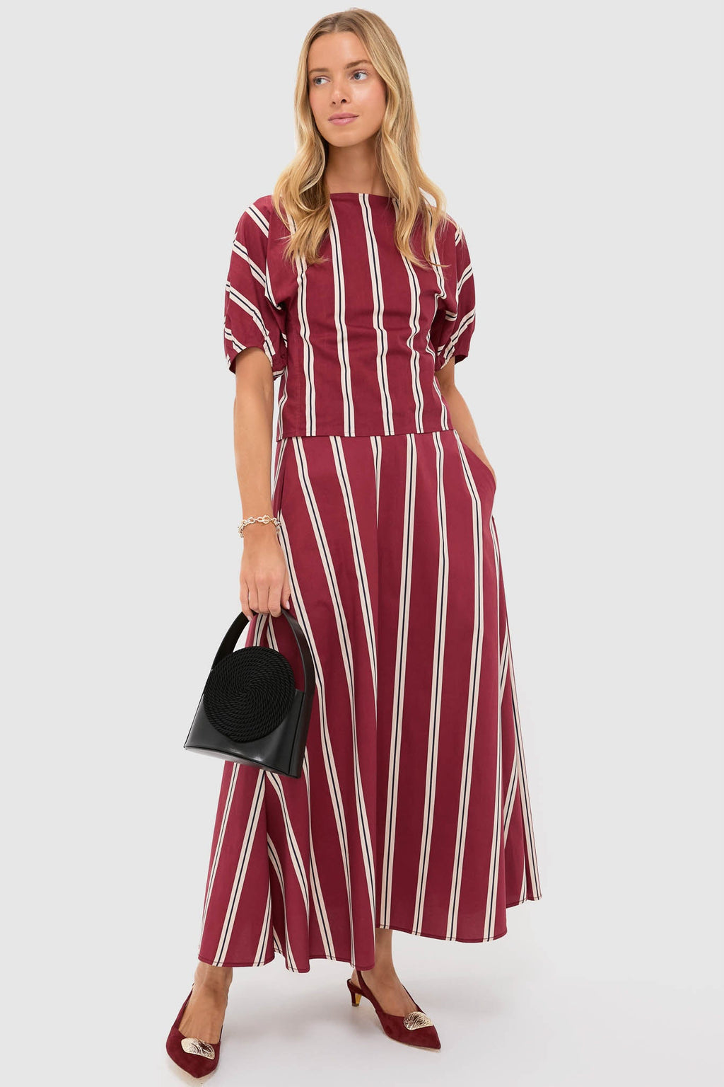  Merlot With Gold Mistly Slingback Heels