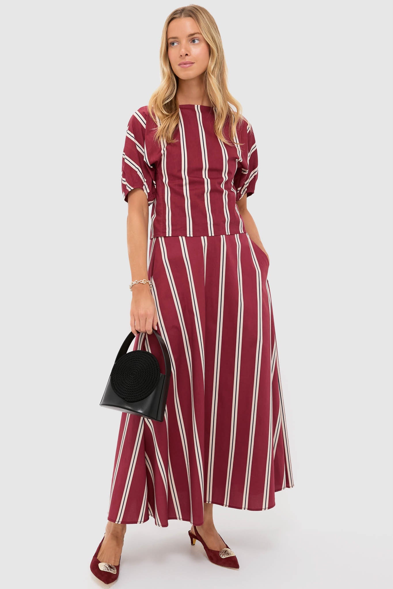  Merlot With Gold Mistly Slingback Heels
