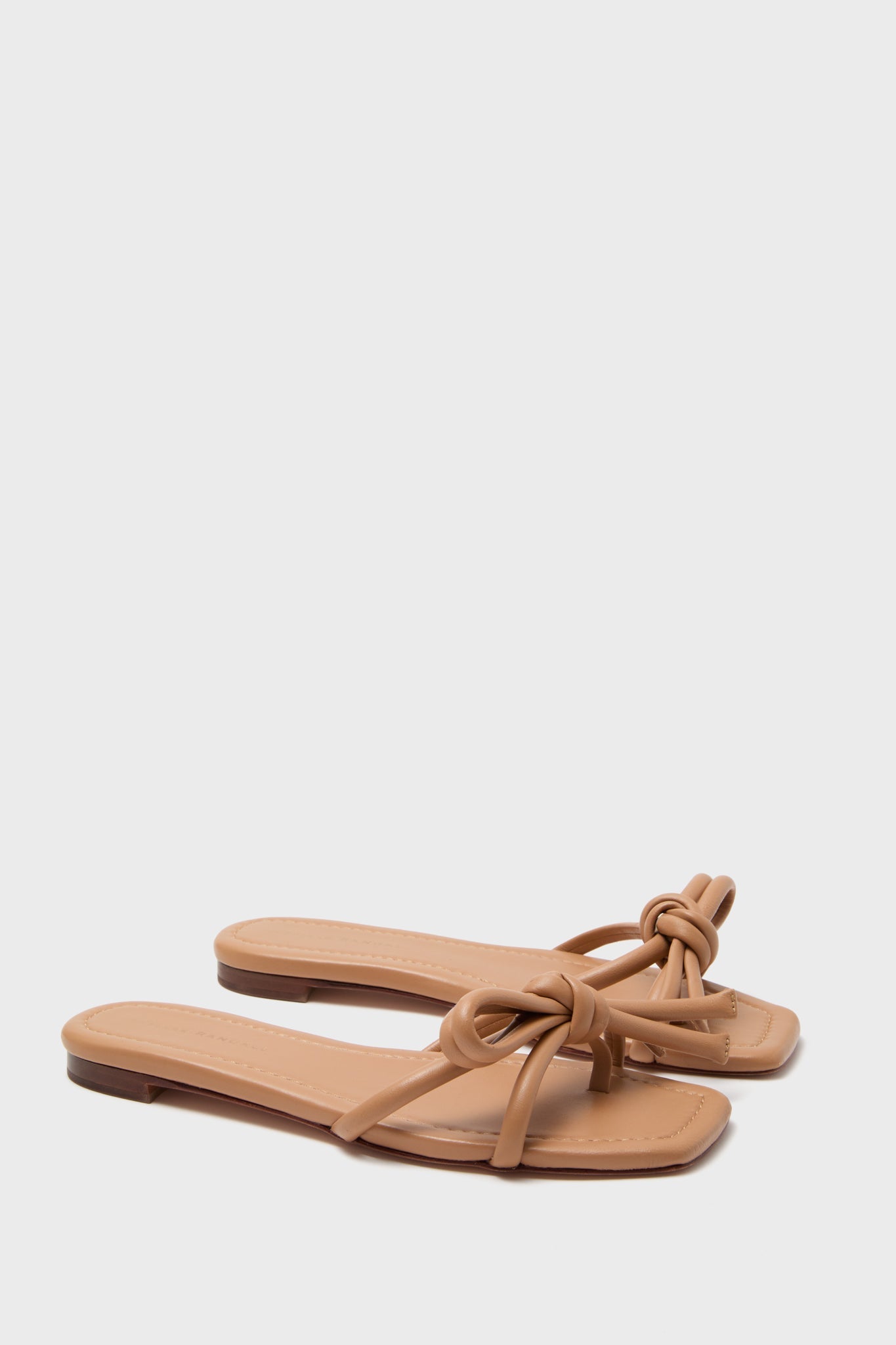 Loeffler Randall Dune Nappa Hadley Leather Bow Flat Sandal