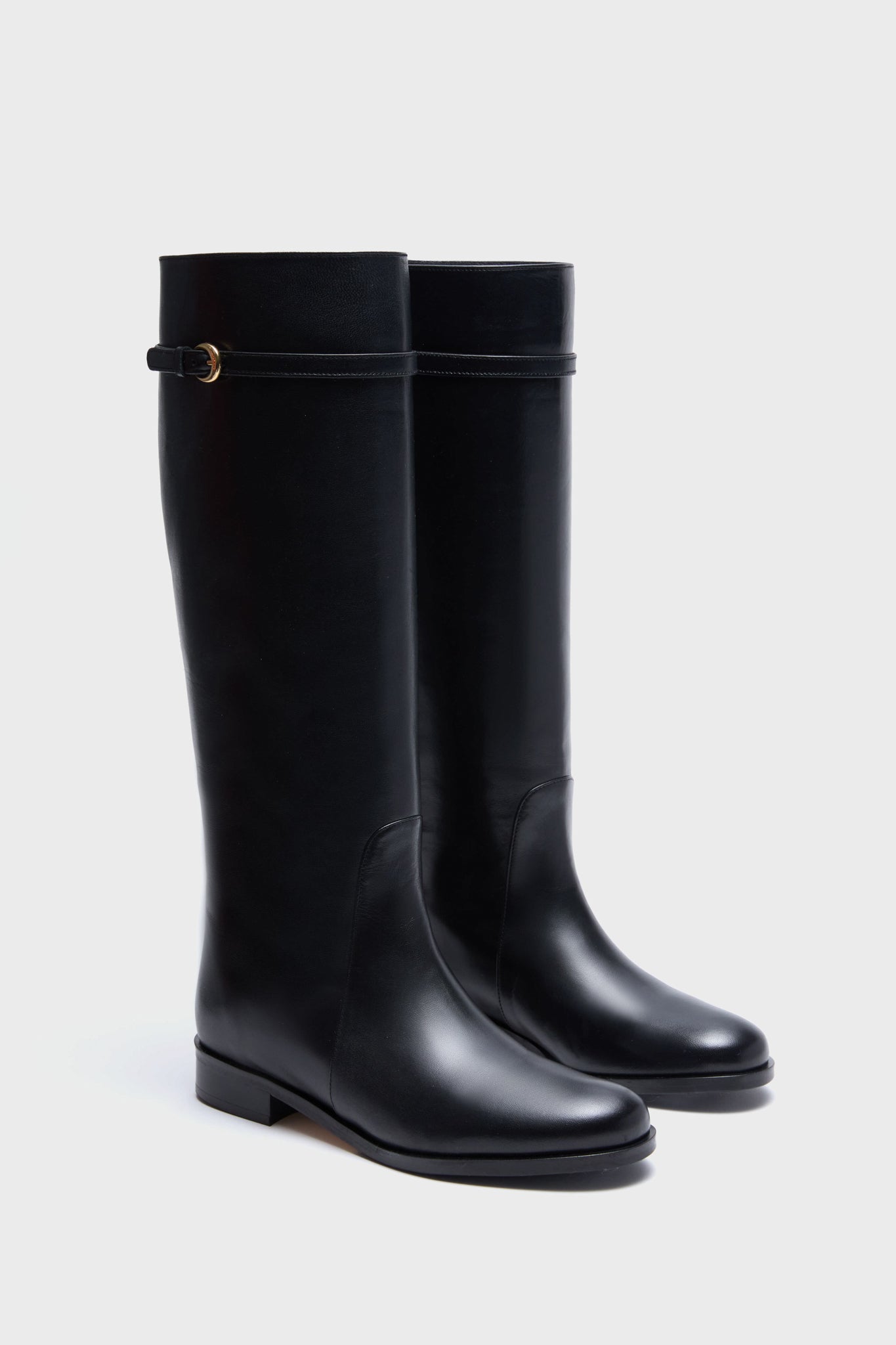 Staud Black Harlow Riding Boot