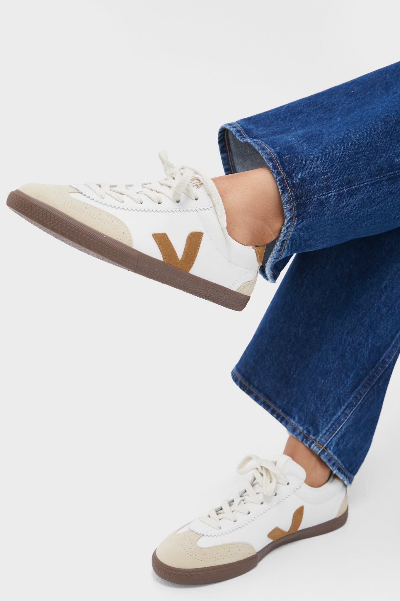Veja White Tent Bark Volley Sneakers