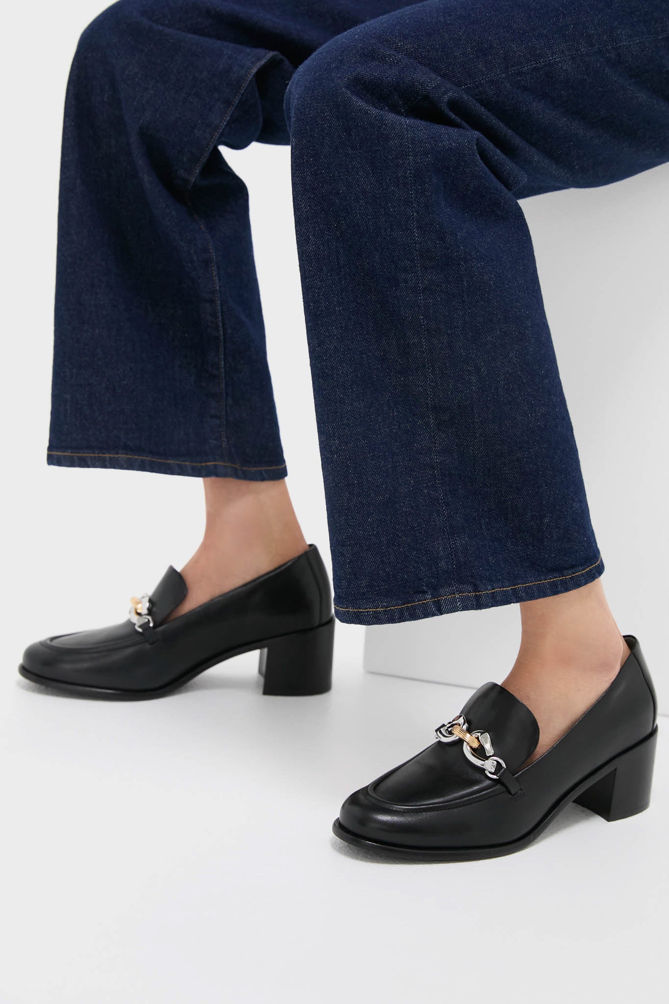 Tory Burch Perfect Black Jessa Heeled Loafer