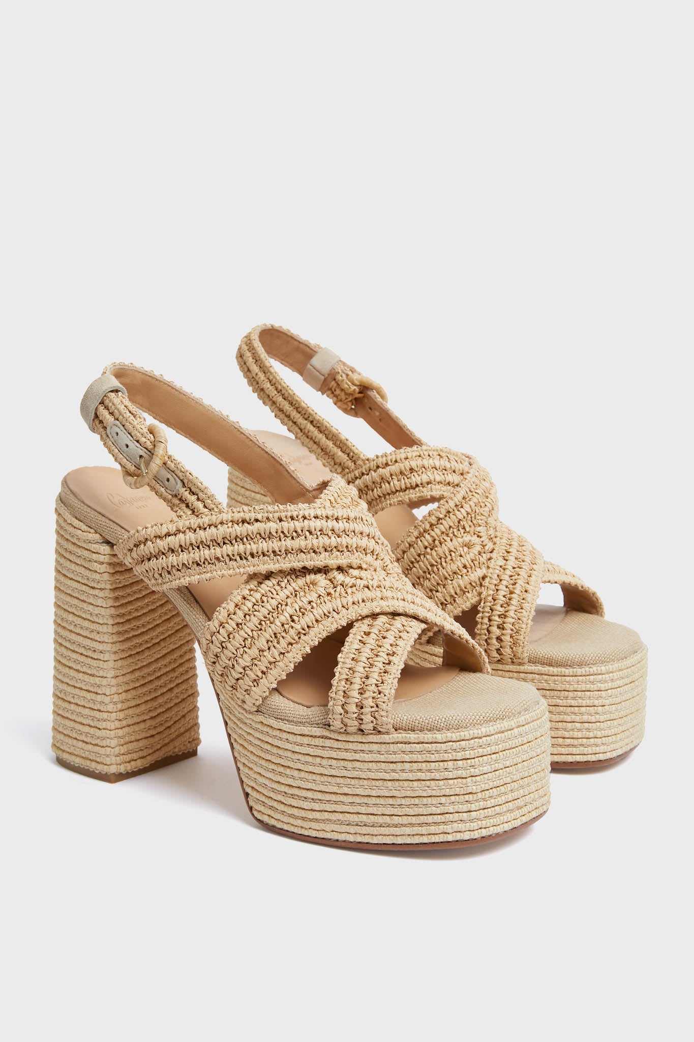 Castañer Natural Fulvia Heels
