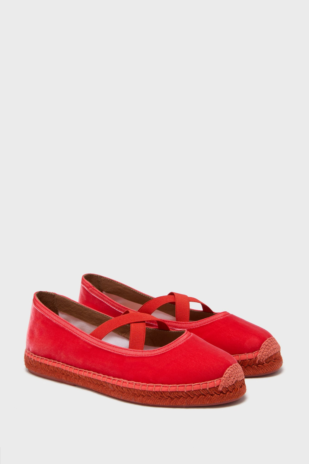  Coral Chico Velvet Espadrilles