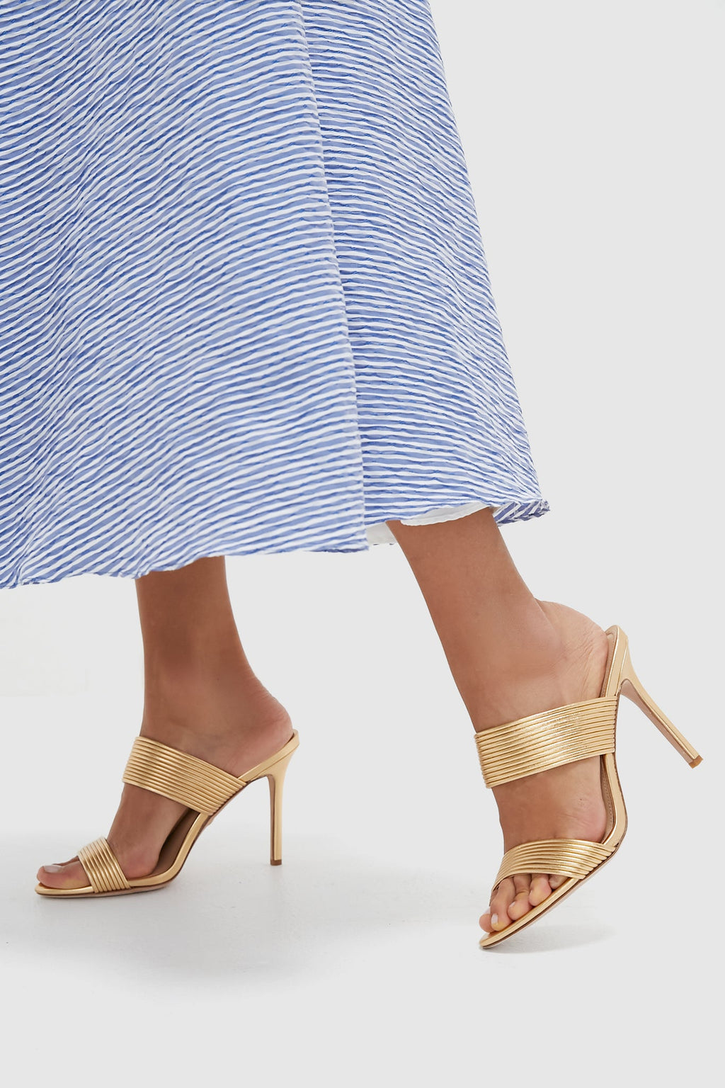 Veronica Beard Pale Gold Asha Mignon Heels