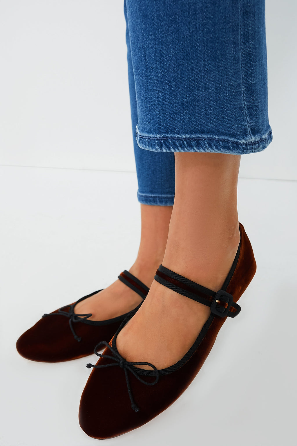 Loeffler Randall Sienna Velvet Chiara Mary Jane Flats