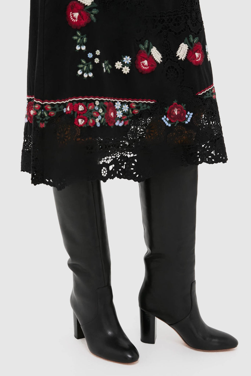 Loeffler Randall Black Goldy Tall Boots