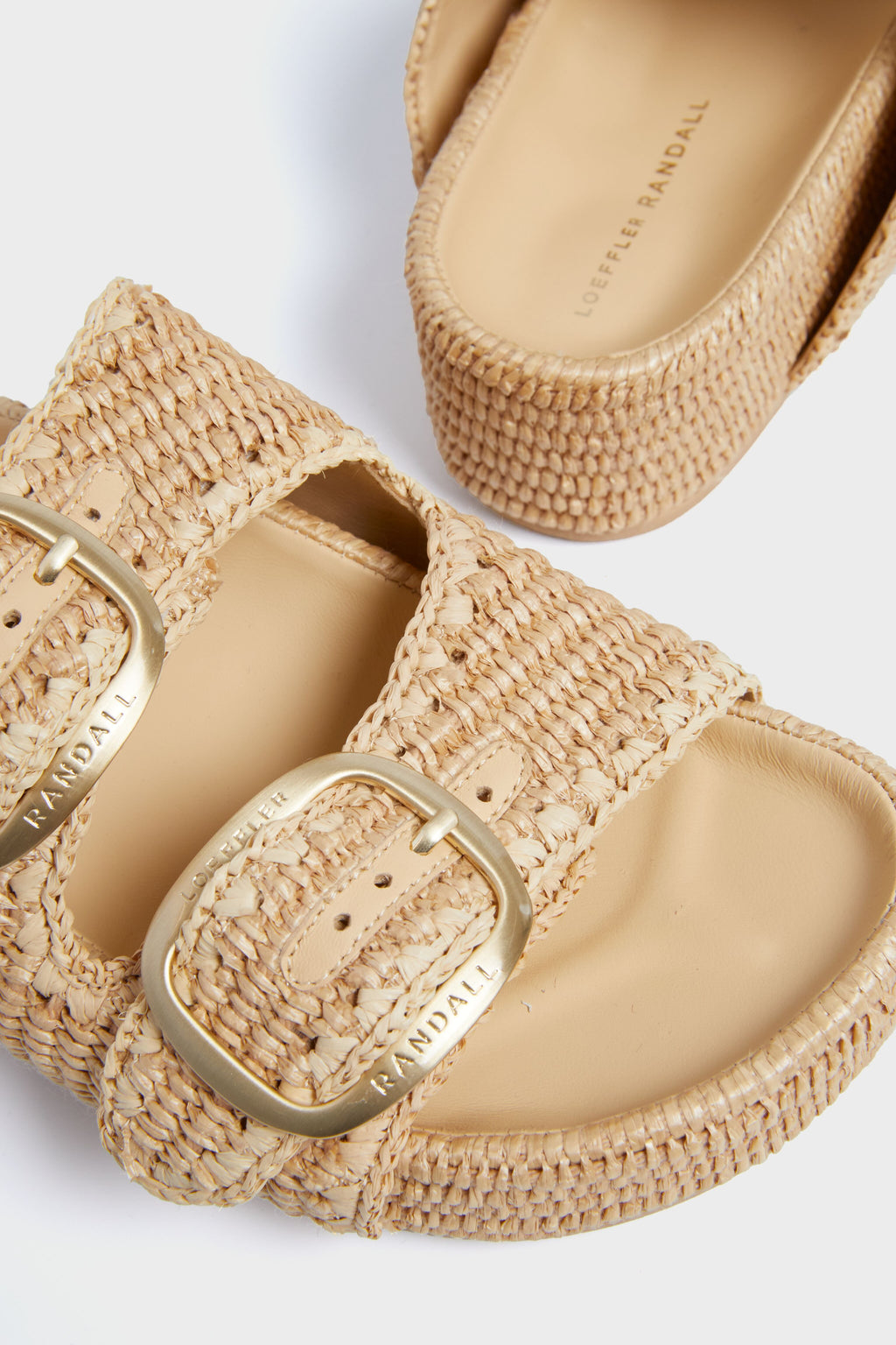 Loeffler Randall Natural Chunky Woven Raffia Sandals