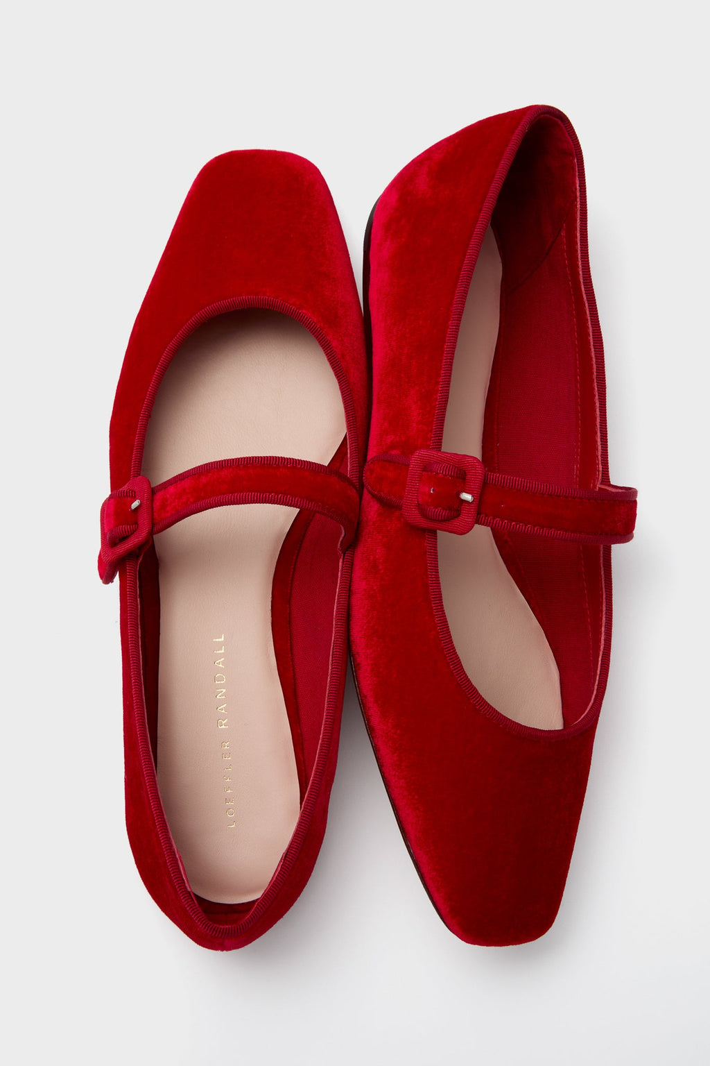 Loeffler Randall Red Velvet Ginger Mary Jane Flats