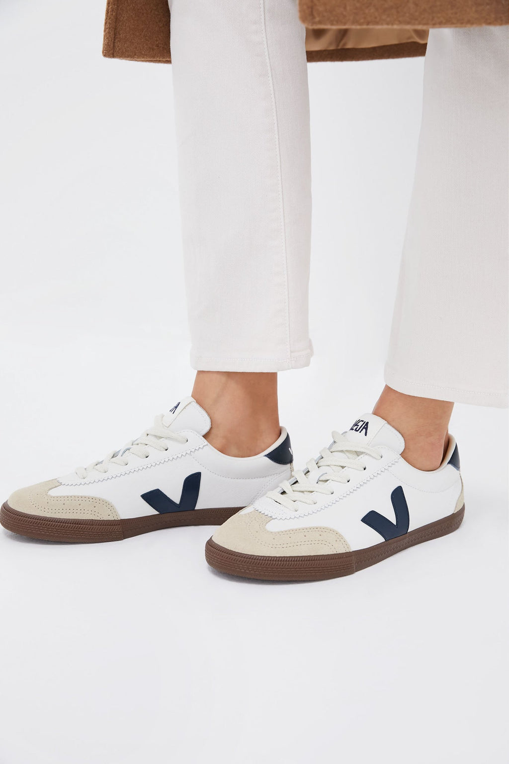 Veja White Nautico Bark Volley Sneakers