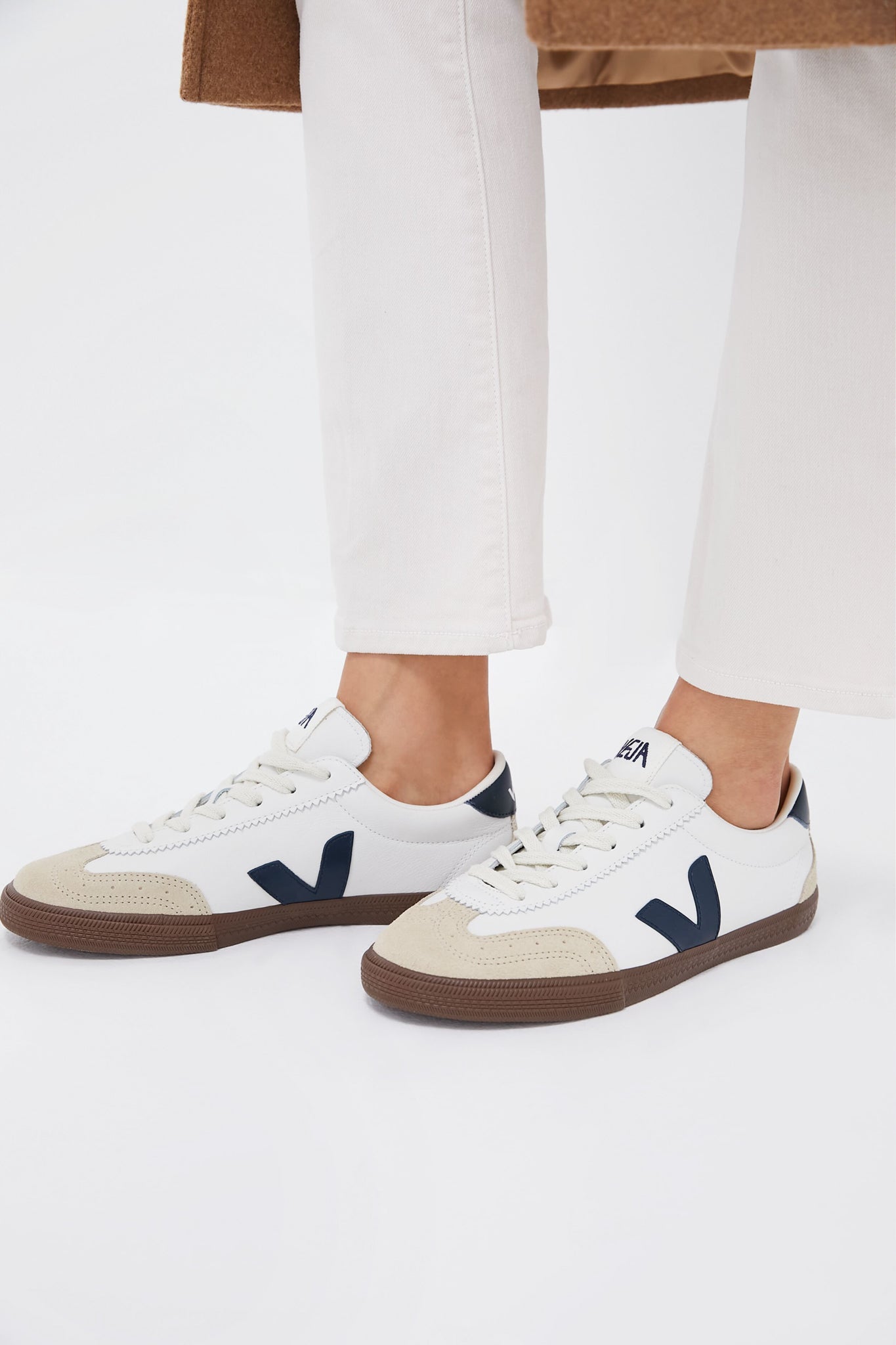 Veja White Nautico Bark Volley Sneakers