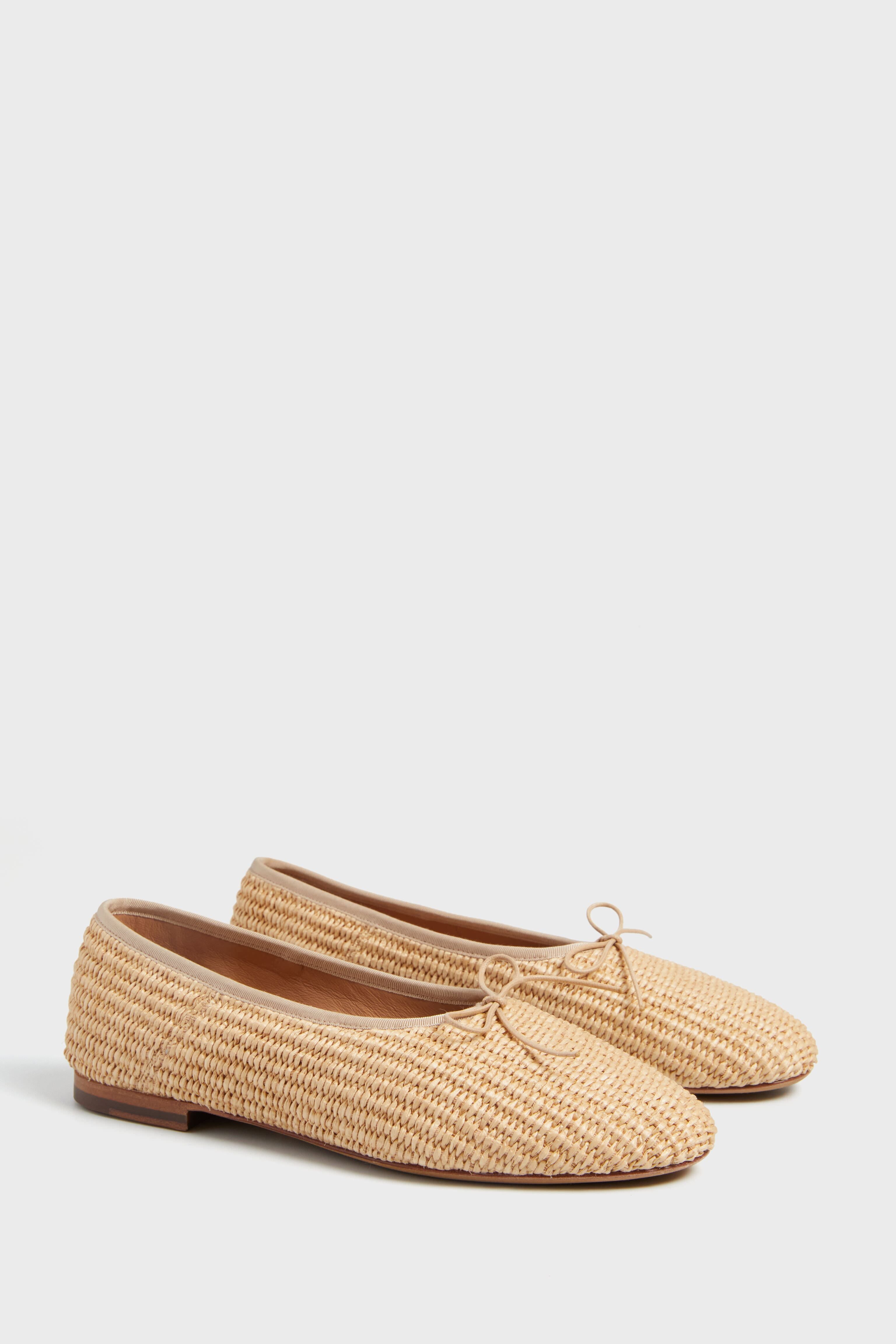 Mansur Gavriel Natural Raffia Dream Ballerina