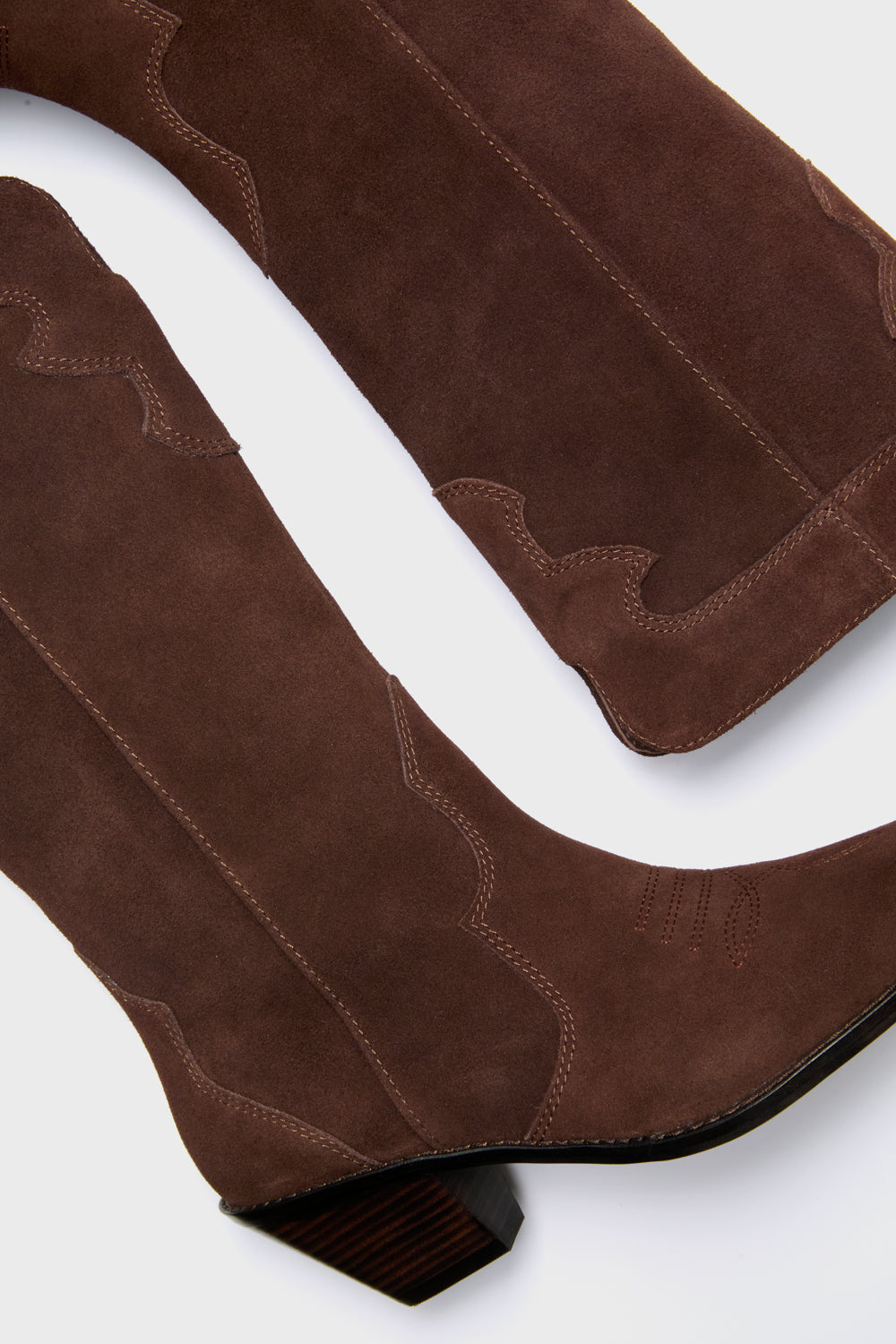  Chocolate Brown Suede Wilson Cowboy Boots