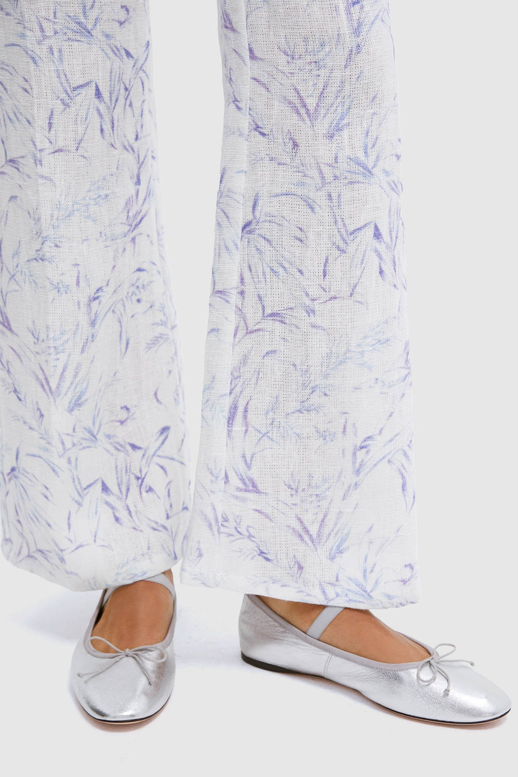 Loeffler Randall Metallic Silver Leonie Flats
