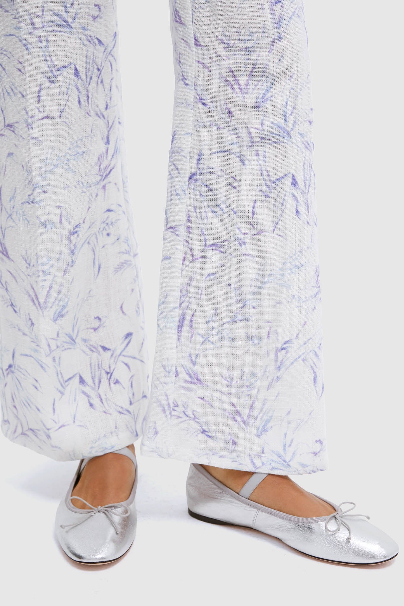 Loeffler Randall Metallic Silver Leonie Flats