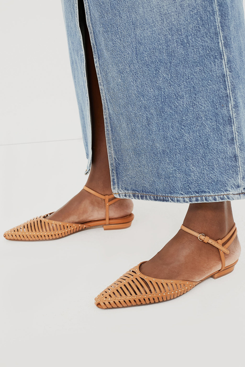 ULLA JOHNSON Rust Cage Flats