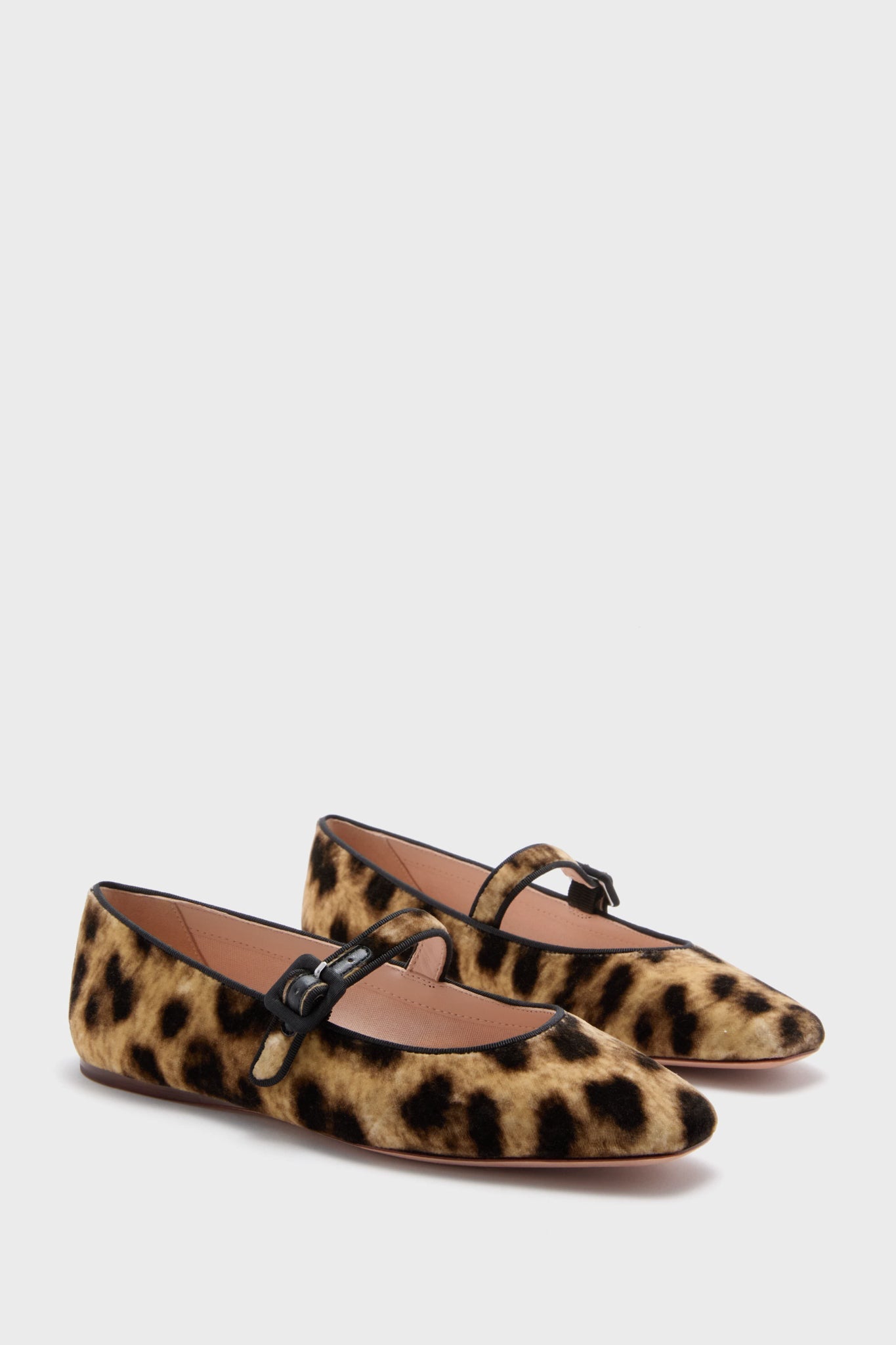 Loeffler Randall Leopard Printed Velvet Ginger Flats