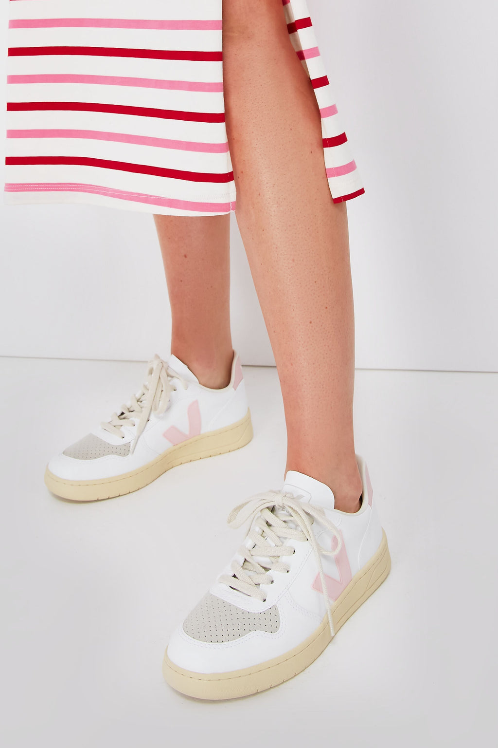 Veja White Petale V-10 Sneakers