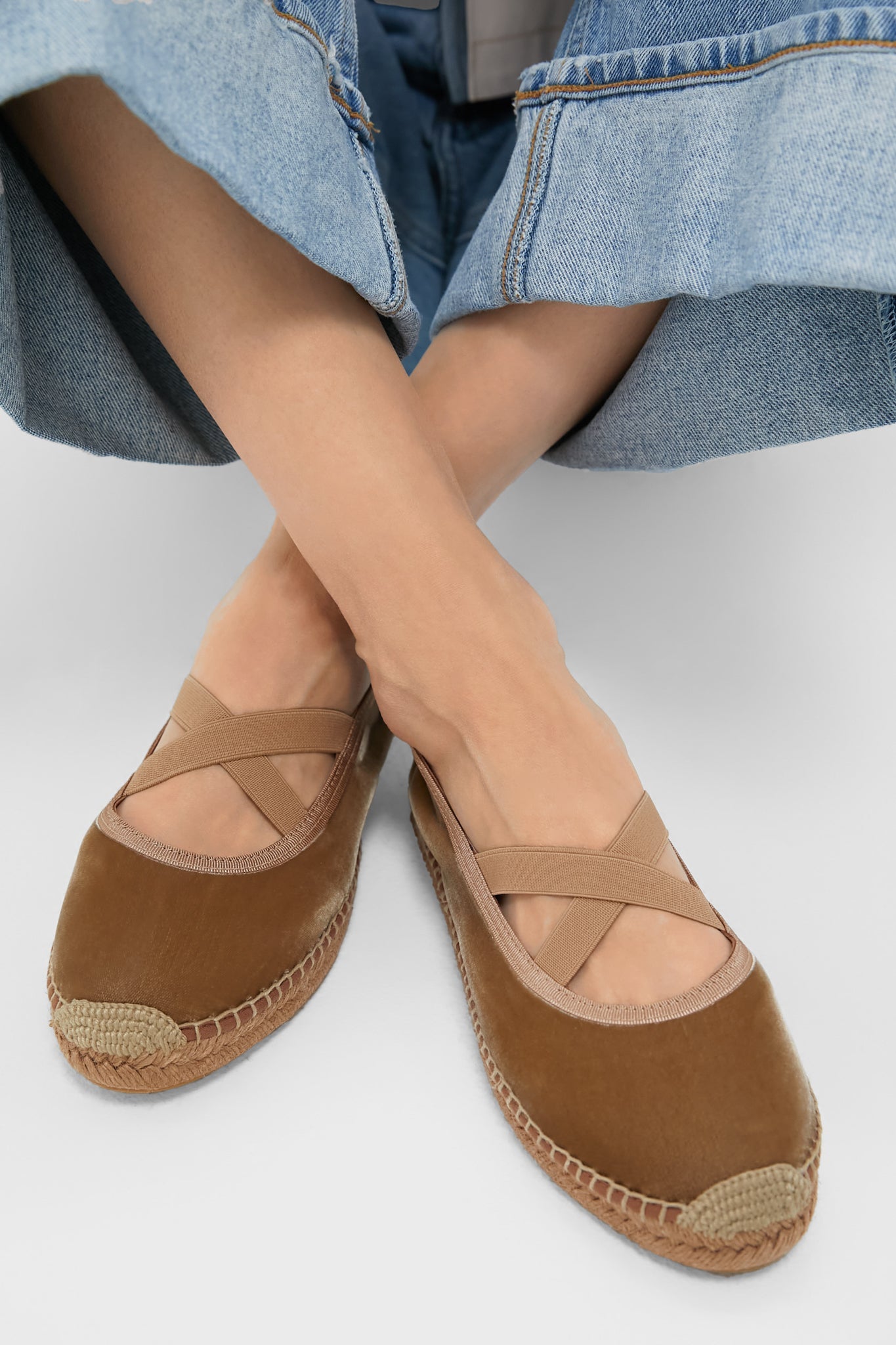  Honey Chico Velvet Espadrilles