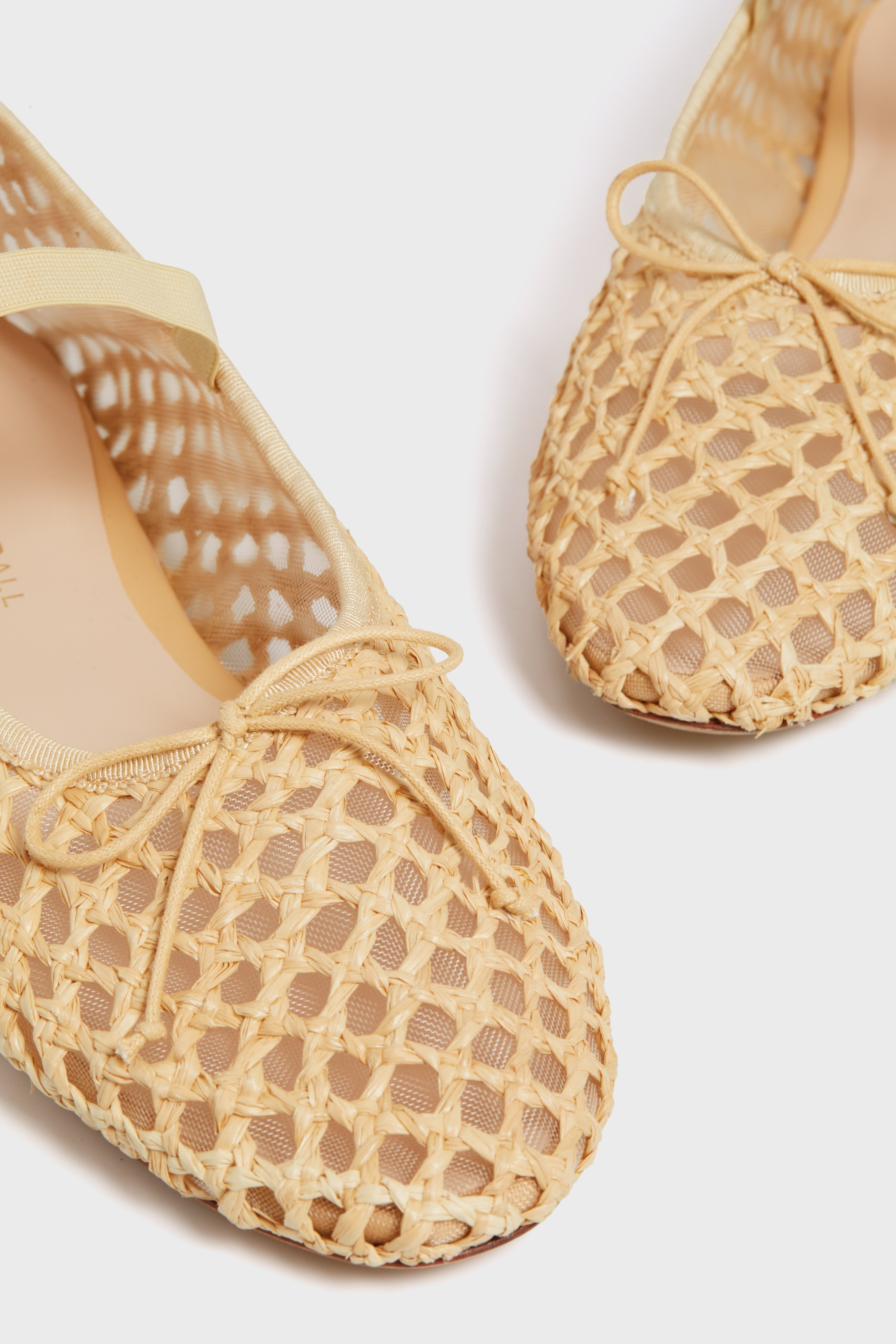 Loeffler Randall Natural Crochet Raffia Leonie Flats
