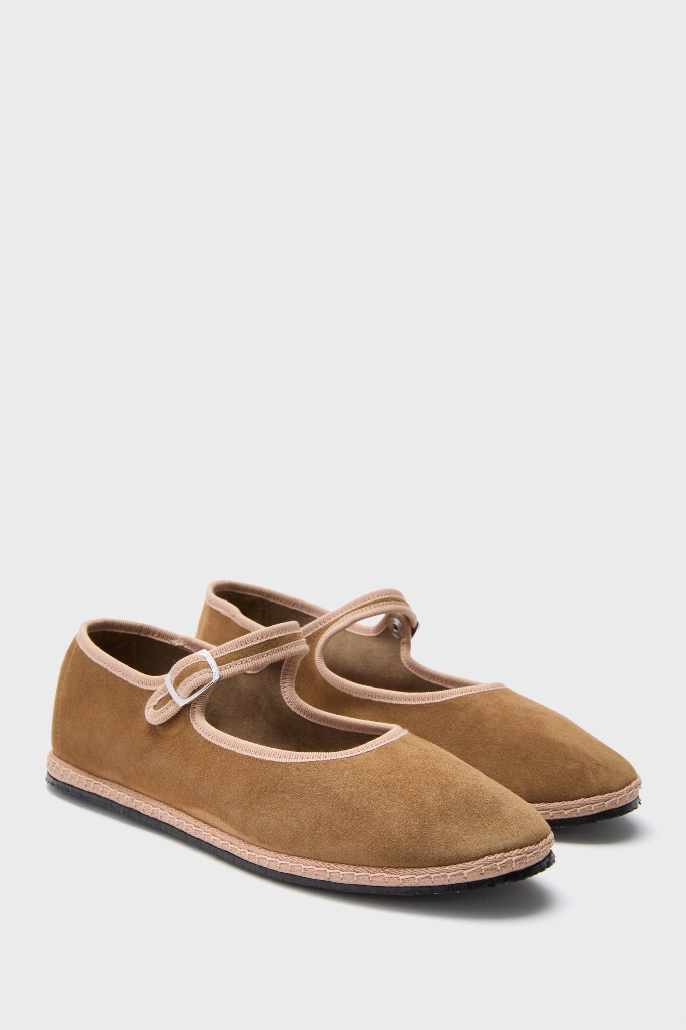  Castagna Suede Mary Jane Flats