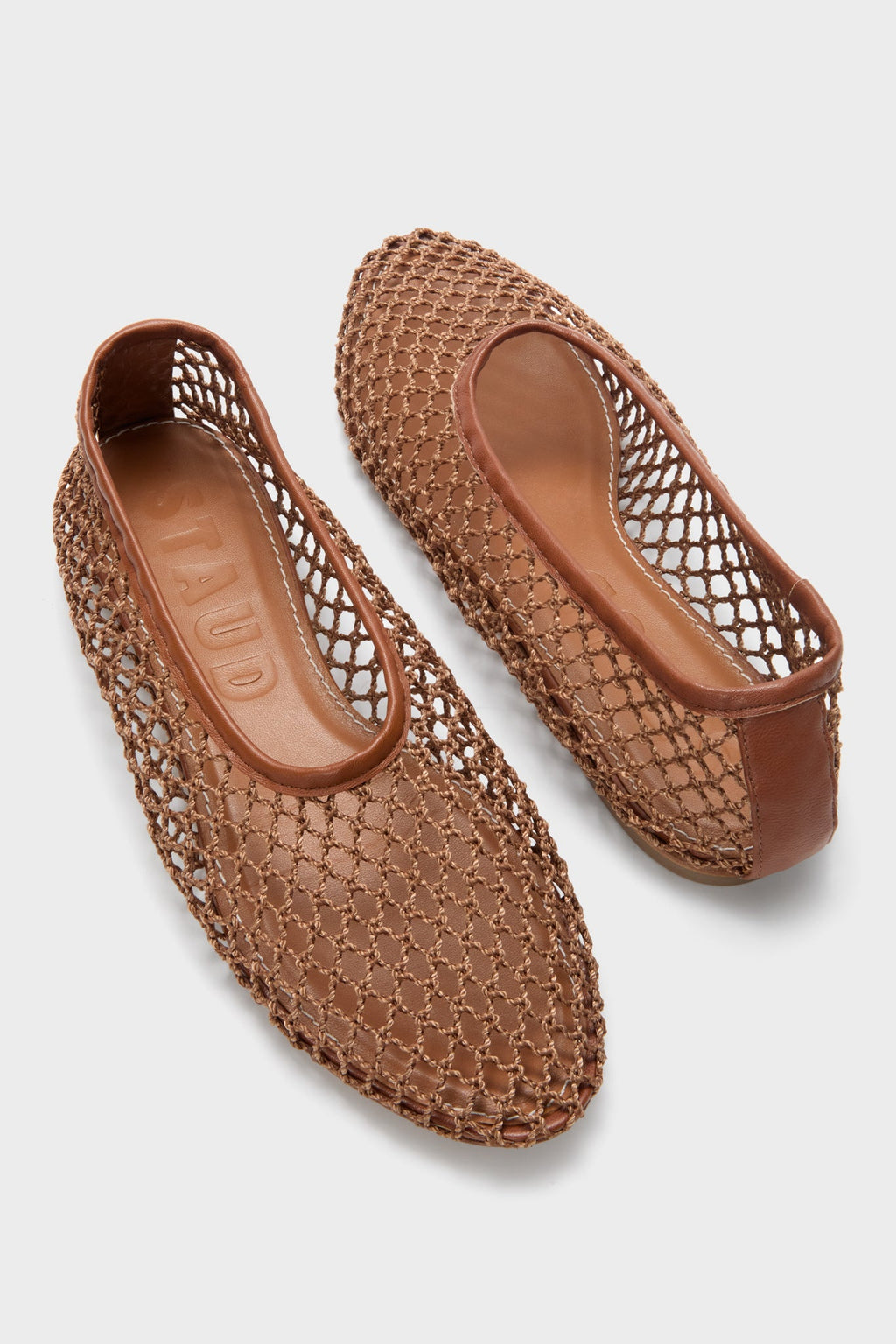 Staud Tan Netting Alba Ballet