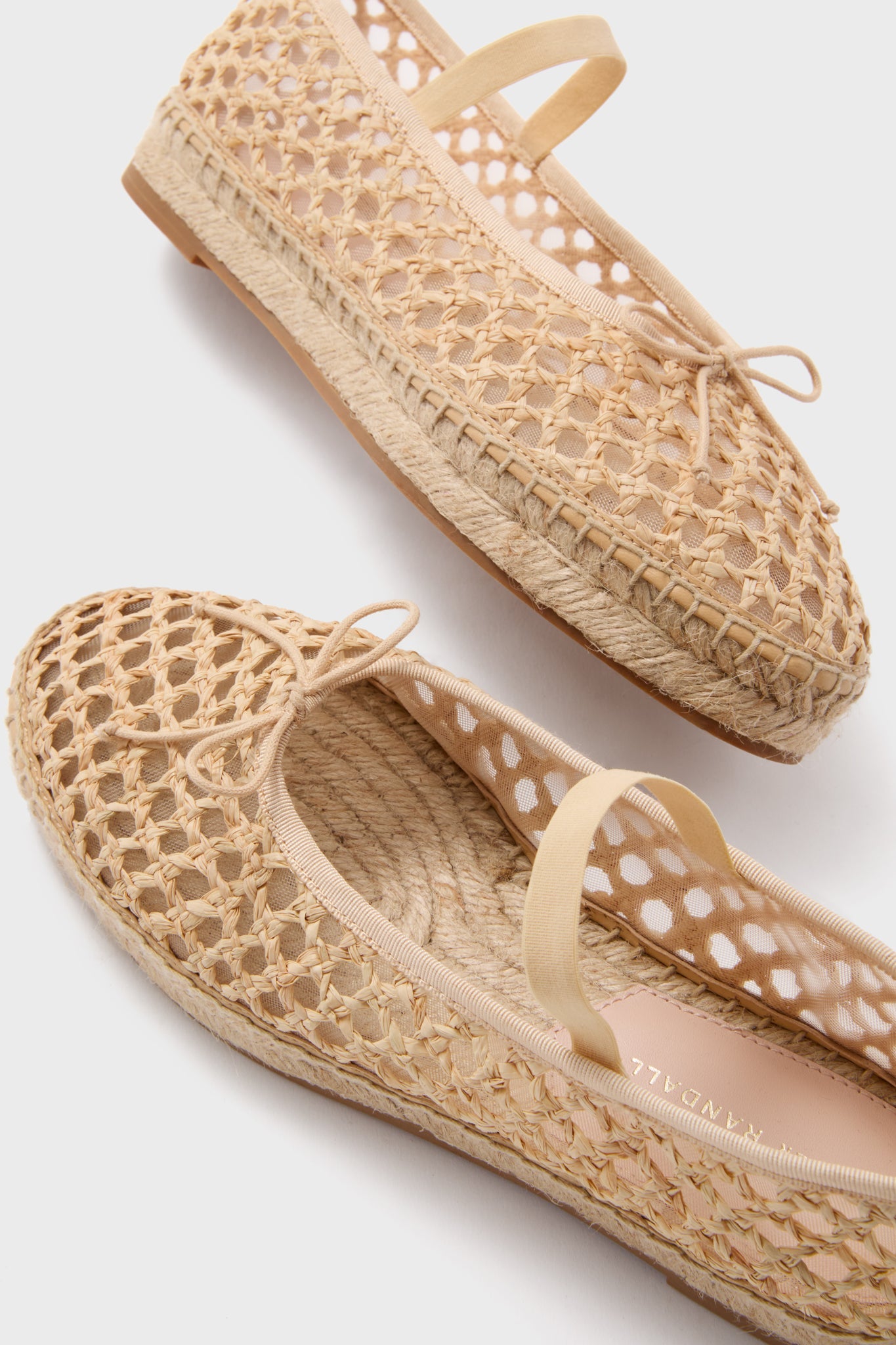 Loeffler Randall Natural Crochet Raffia Kayla Ballet Espadrilles