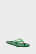 Ancient Greek Sandals Green Jelly Flip Flops