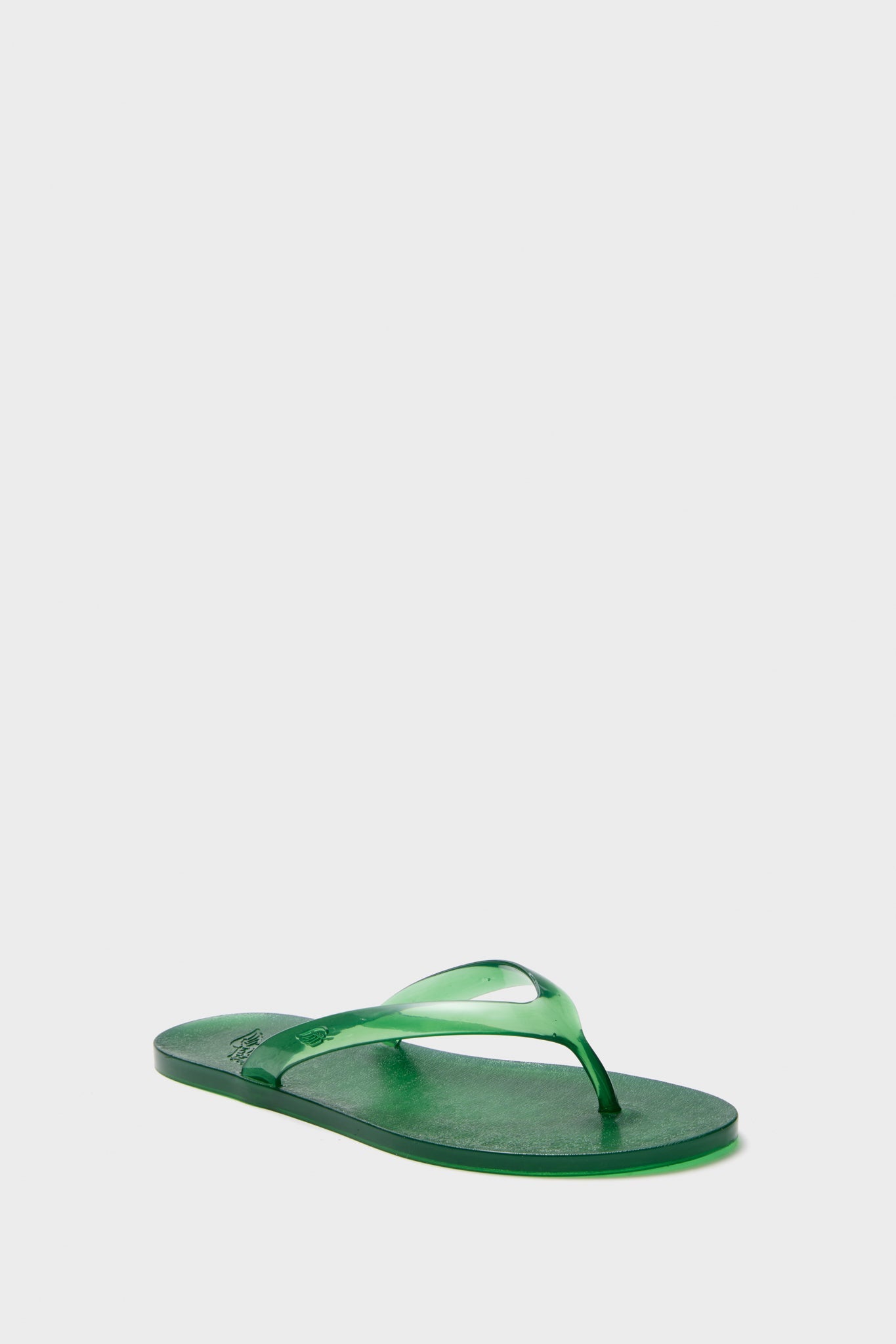 Ancient Greek Sandals Green Jelly Flip Flops