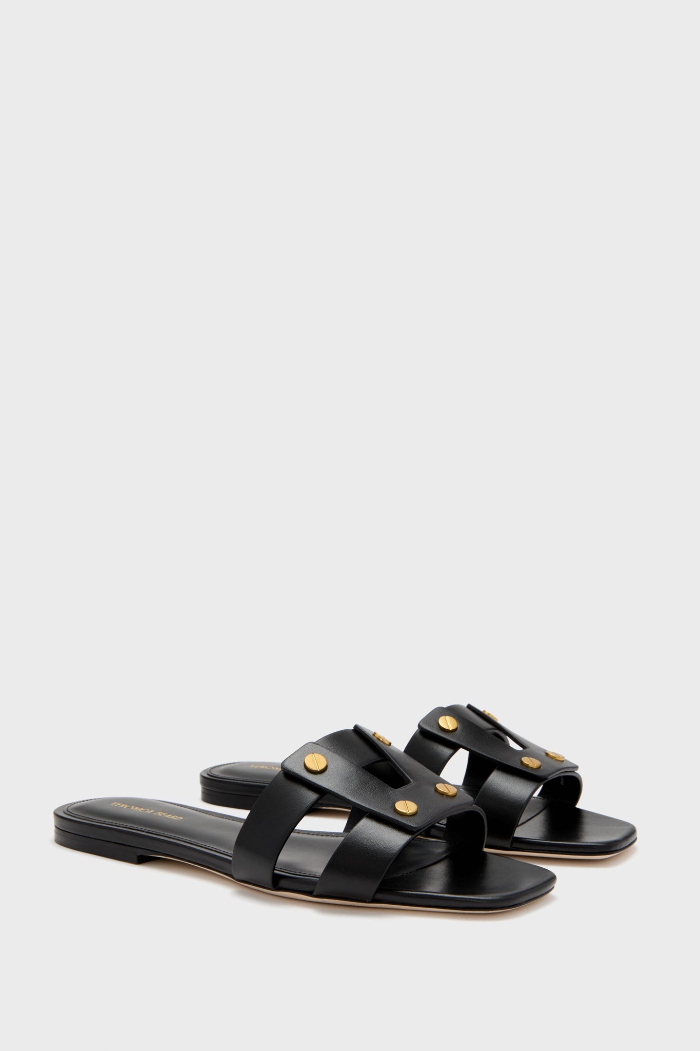 Veronica Beard Black Via Slides