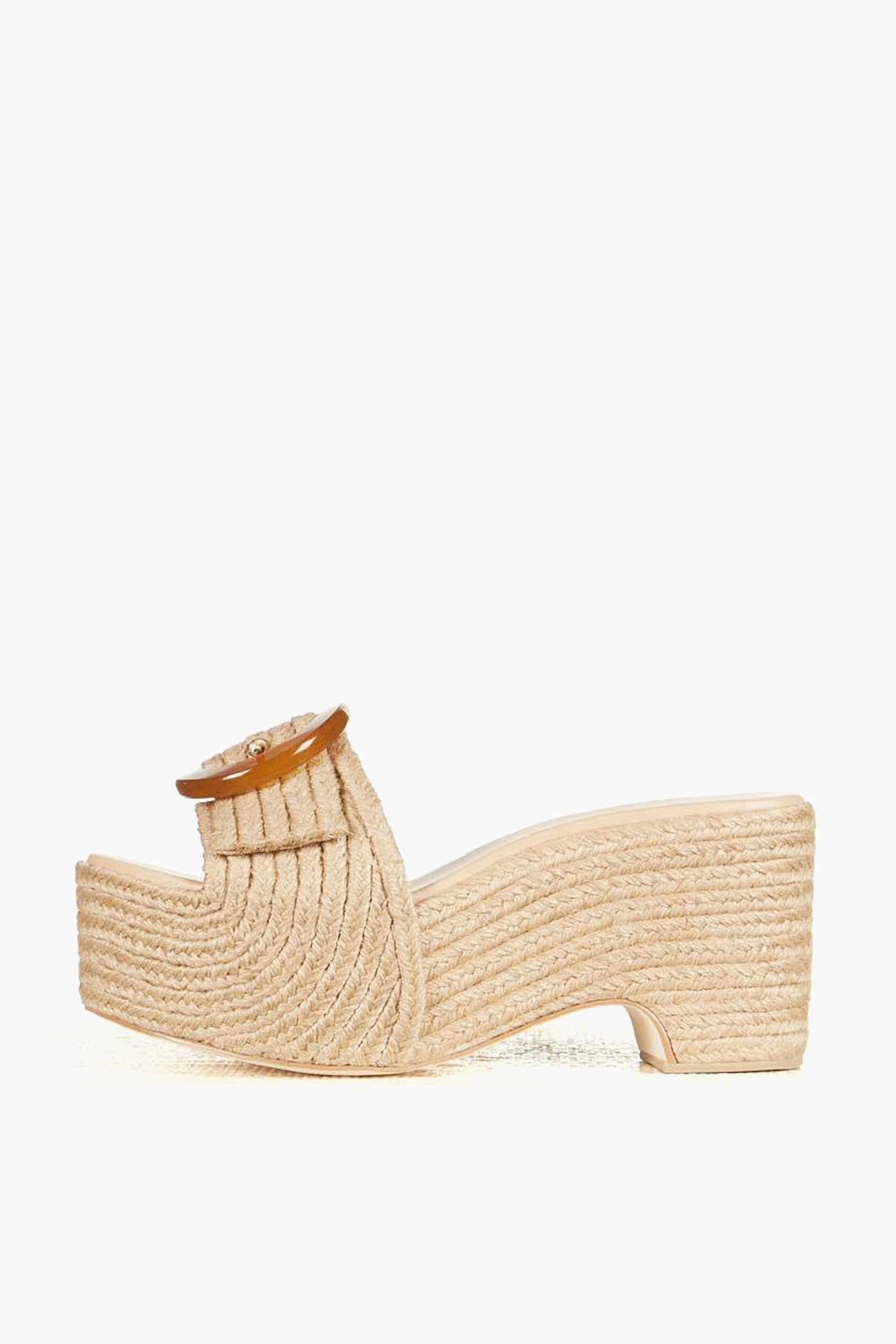 Cult Gaia Natural Cleia Platform Sandal