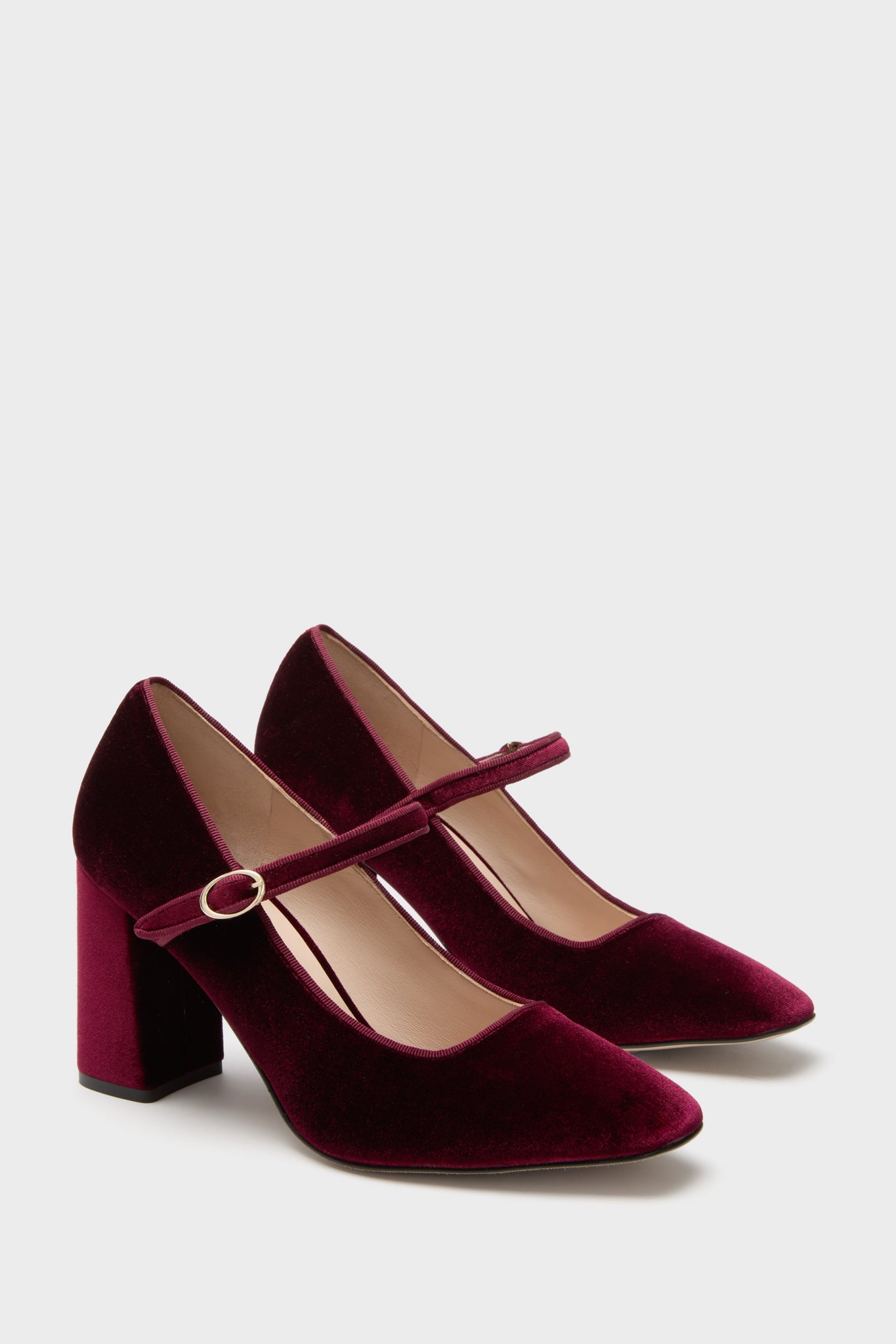  Oxblood Velvet Julia Heels