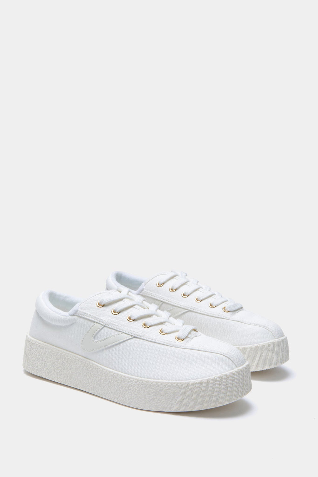Tretorn White Nylite Bold Plus Canvas Sneakers