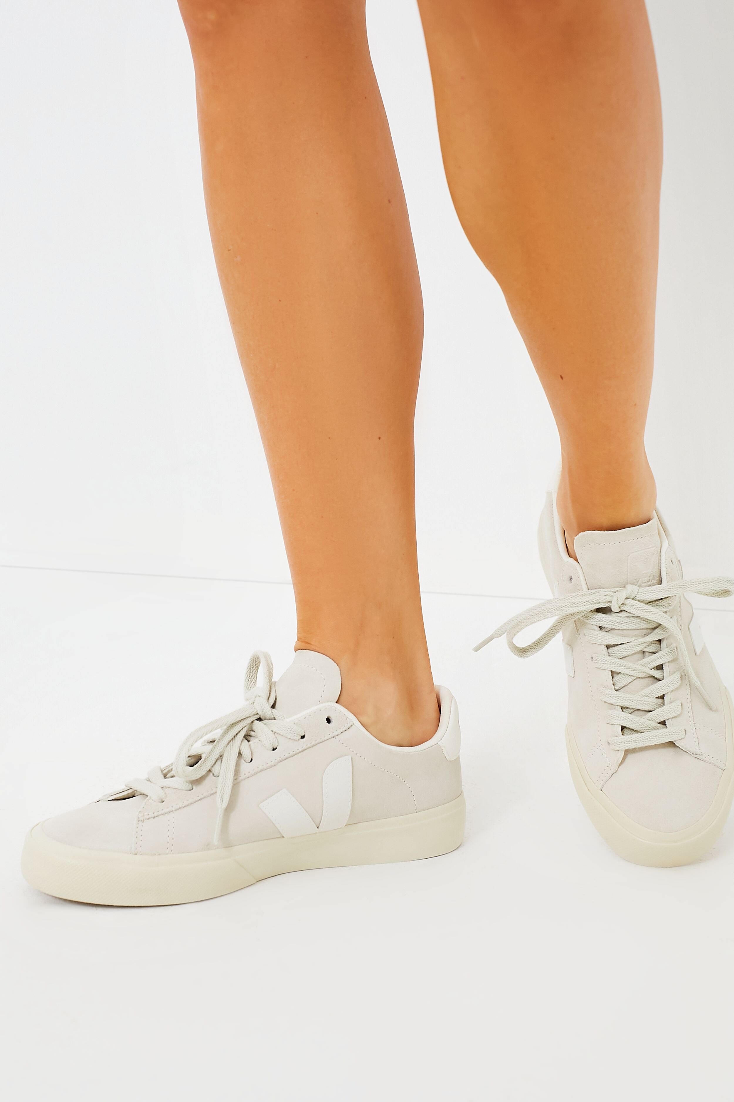 Veja Natural White Suede Campo Sneakers