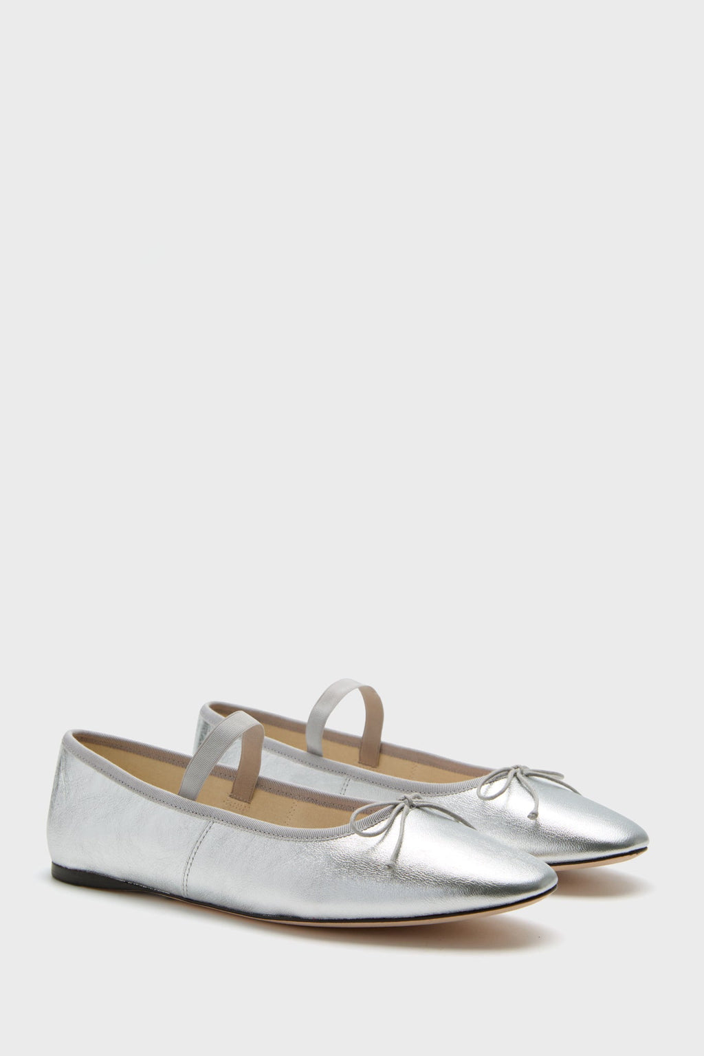 Loeffler Randall Metallic Silver Leonie Flats