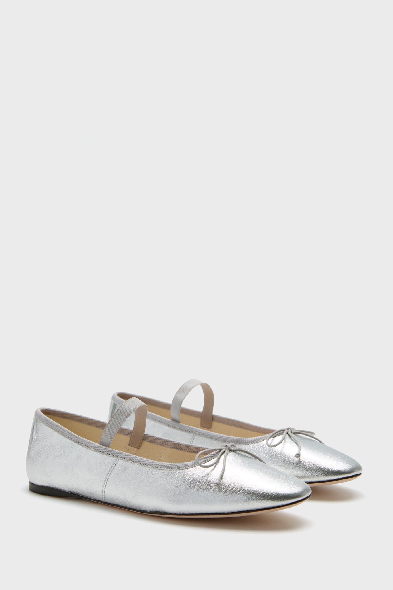 Loeffler Randall Metallic Silver Leonie Flats