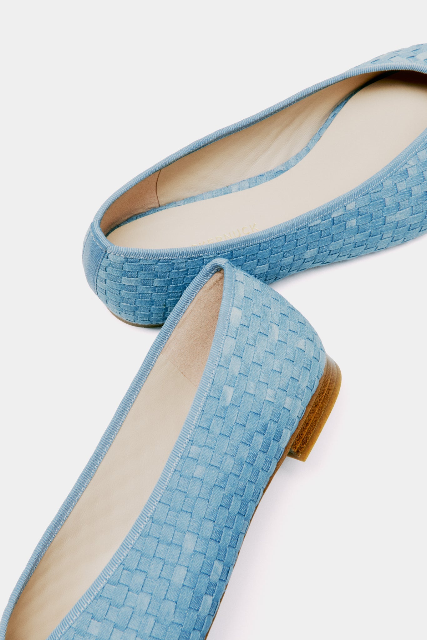  Light Woven Denim Nina Flats