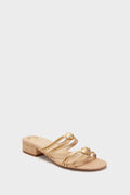  Beige Raffia Shelly Flat Mules